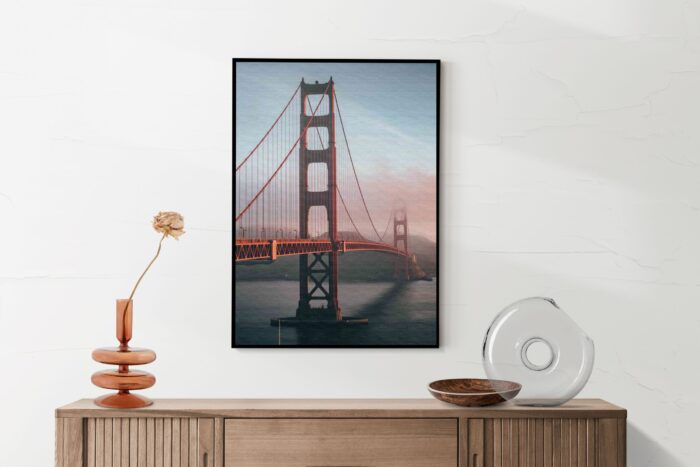 Akoestisch Schilderij Golden Gate Bridge San Francisco Rechthoek Verticaal Template 50 70 Verticaal Steden 49 1 scaled 1