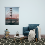 Wandkleed Golden Gate Bridge San Francisco Rechthoek Verticaal Template 50 70 Verticaal Steden 49 2
