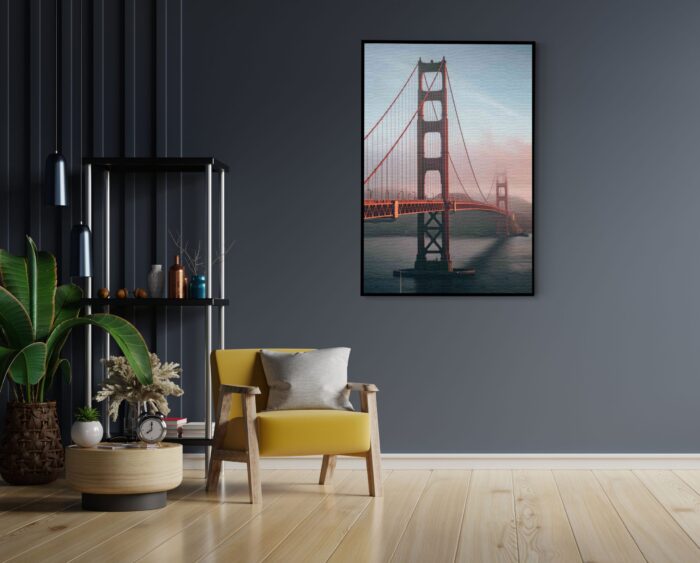 Akoestisch Schilderij Golden Gate Bridge San Francisco Rechthoek Verticaal Template 50 70 Verticaal Steden 49 2 scaled 1