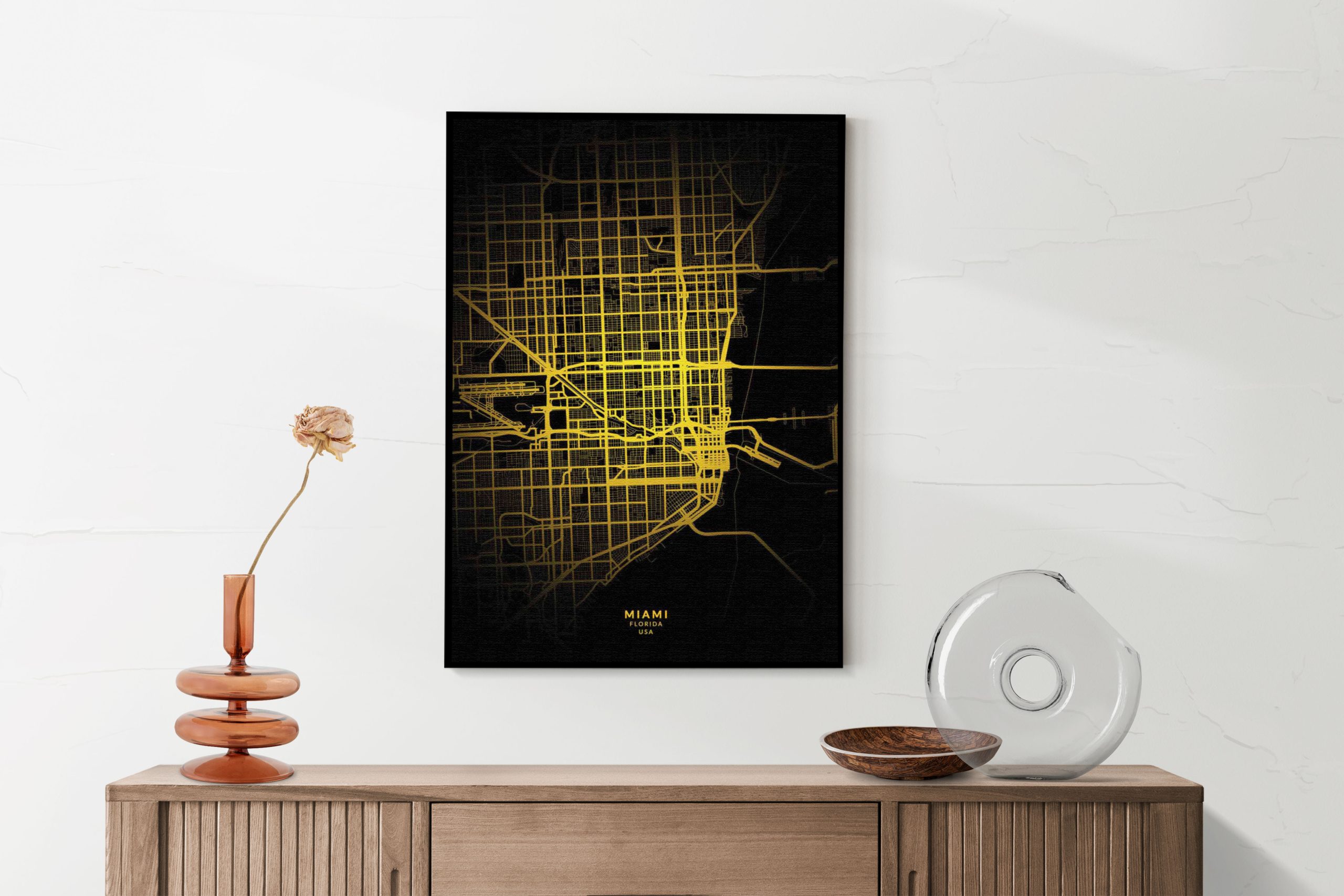 Akoestisch Schilderij Miami Plattegrond Zwart Geel Rechthoek Verticaal Template 50 70 Verticaal Steden 71 2 scaled 1
