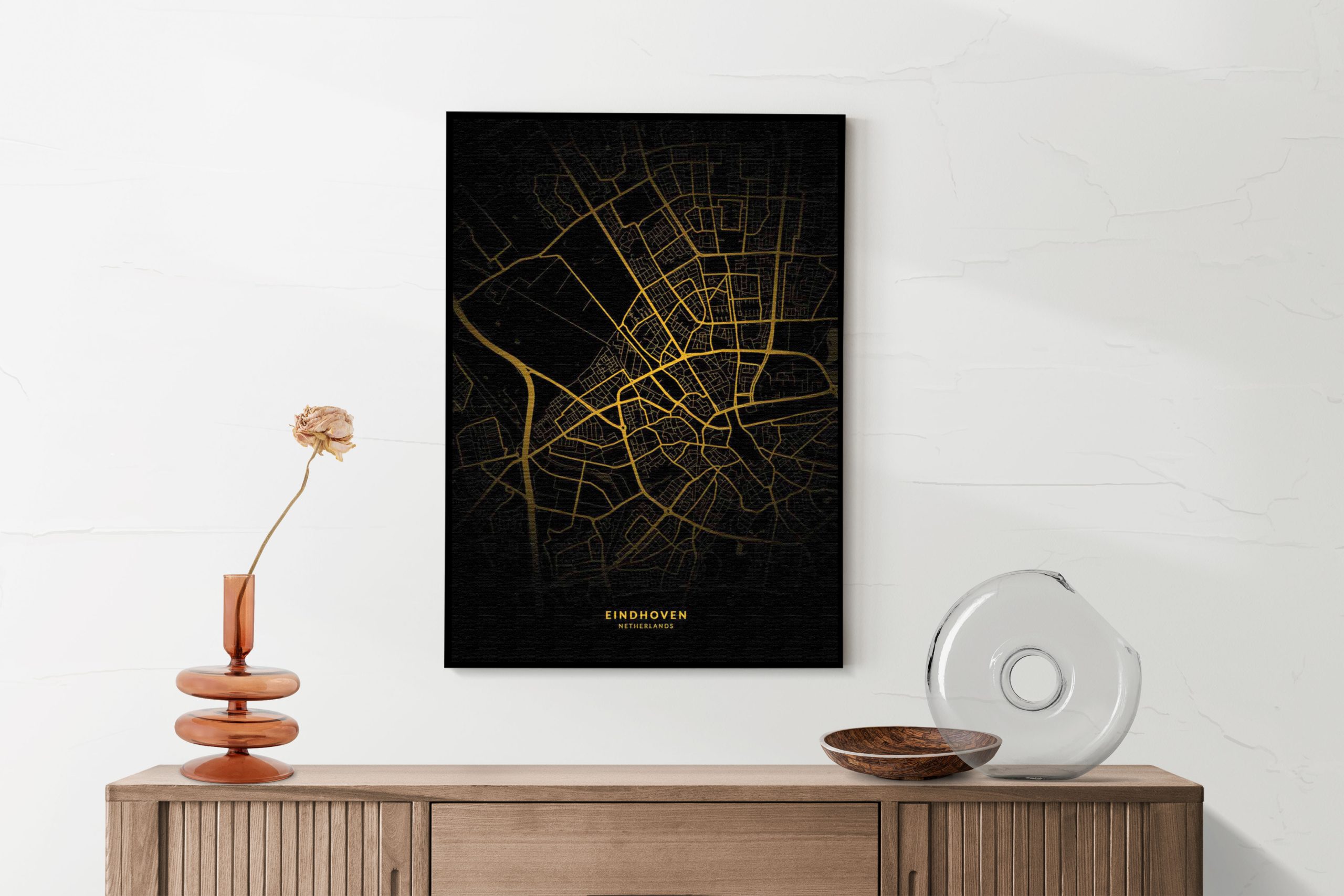 Akoestisch Schilderij Eindhoven Plattegrond Zwart Geel Rechthoek Verticaal Template 50 70 Verticaal Steden 83 scaled 1