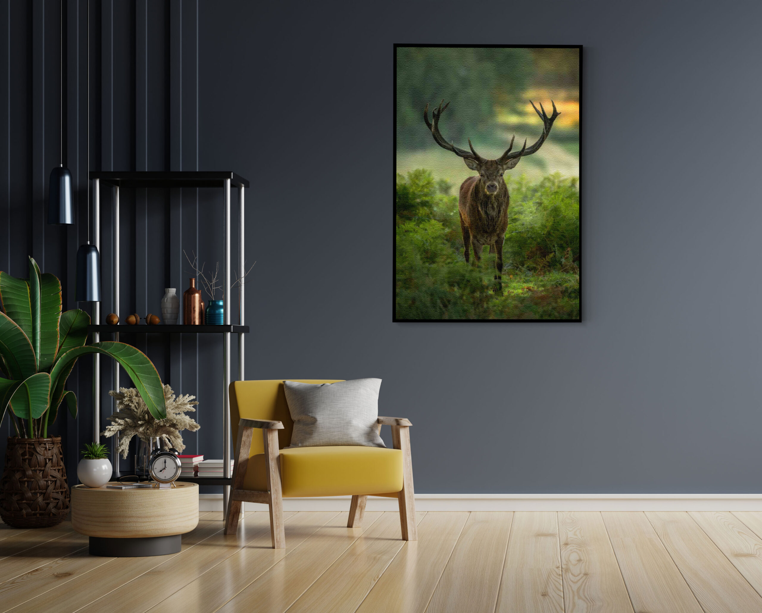 Akoestisch Schilderij Edelhert In Het Bos Rechthoek Verticaal Template 50 70 Verticaal dieren 45 1 scaled 1