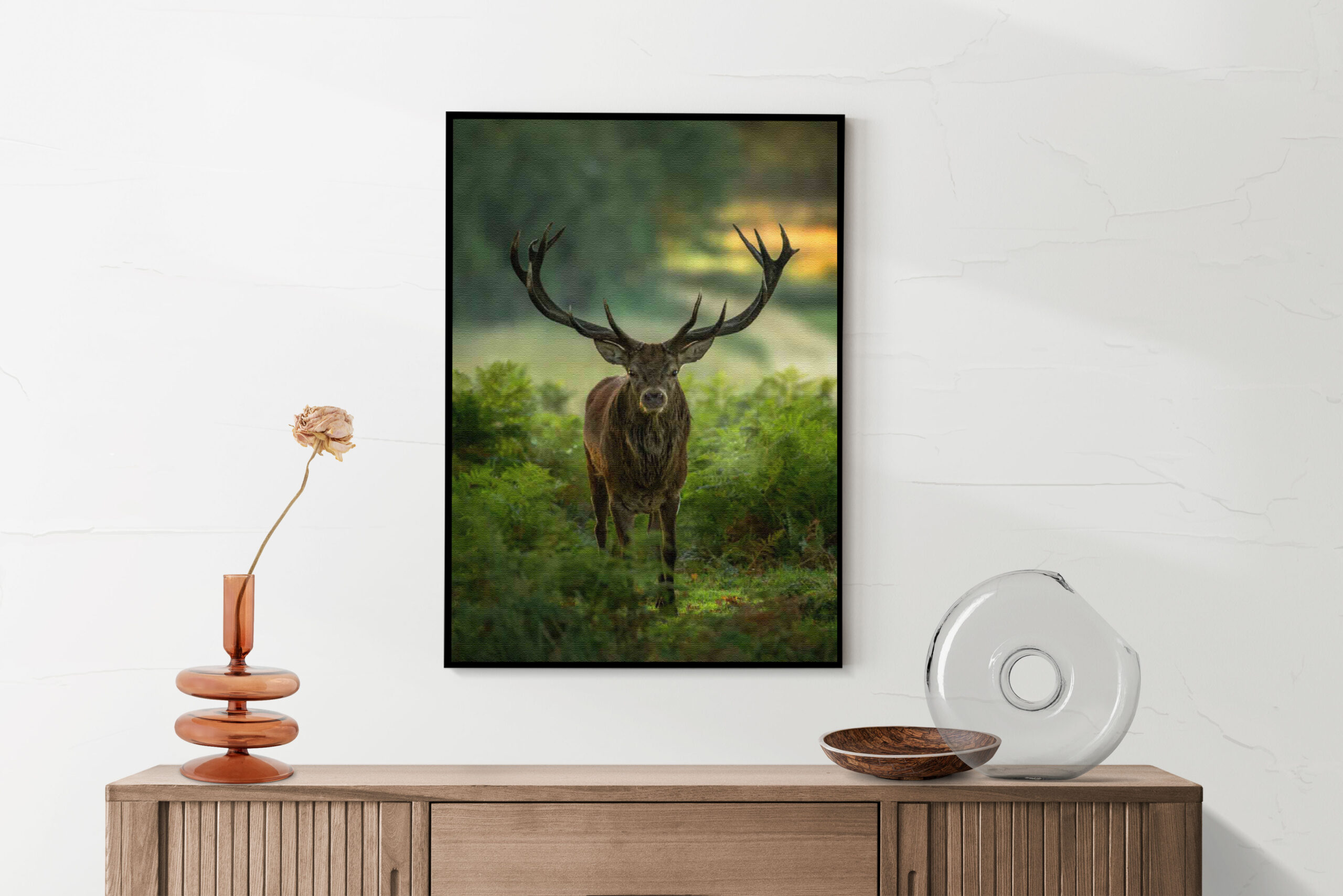 Akoestisch Schilderij Edelhert In Het Bos Rechthoek Verticaal Template 50 70 Verticaal dieren 45 2 scaled 1