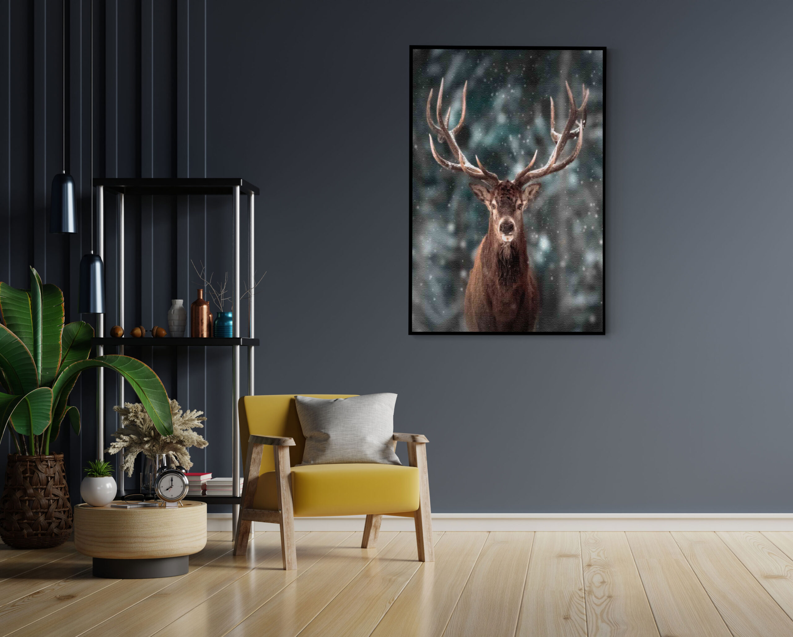 Akoestisch Schilderij Edelhert In De Sneeuw Rechthoek Verticaal Template 50 70 Verticaal dieren 52 1 scaled 1