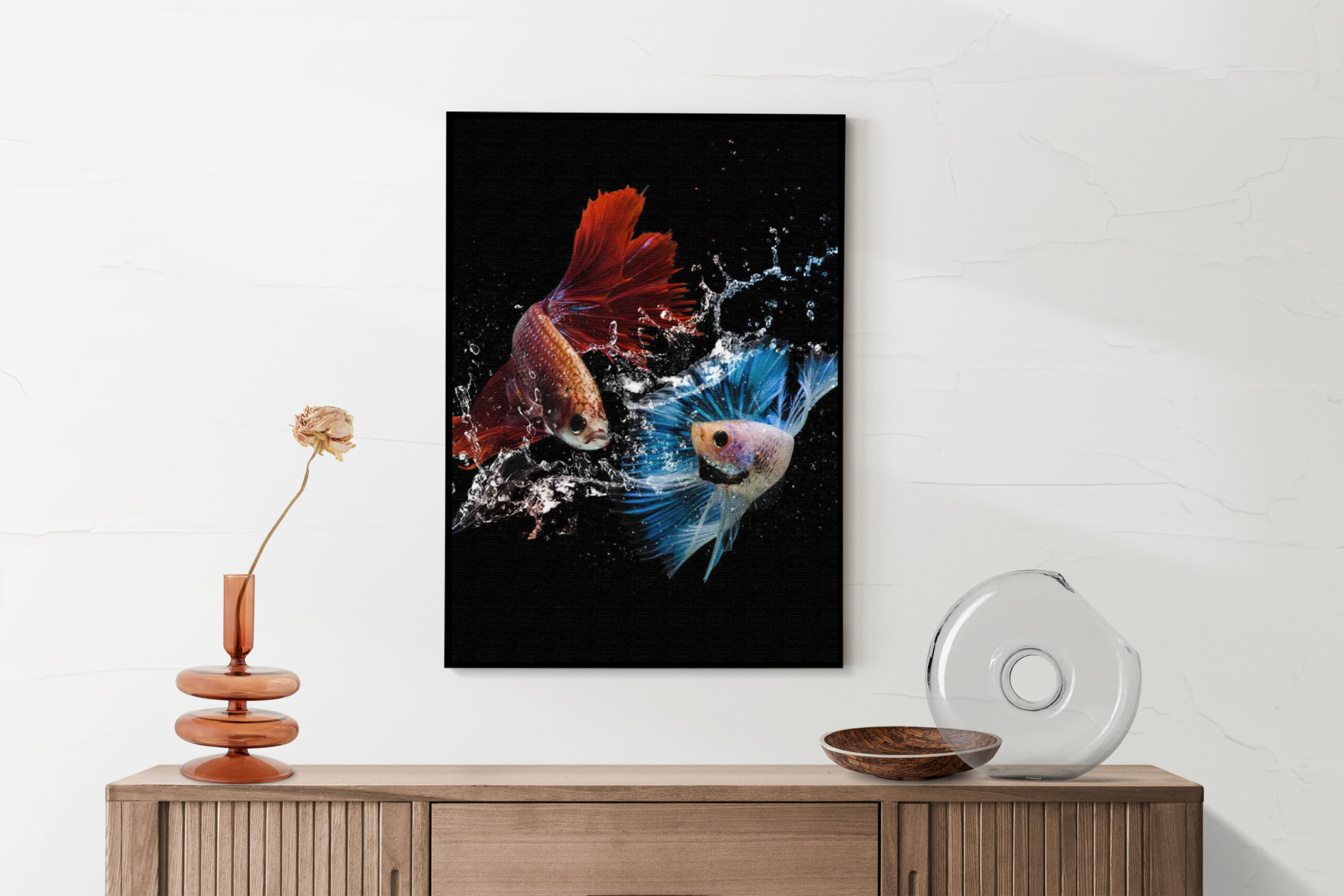 Akoestisch Schilderij Twain Betta Fishes Rechthoek Verticaal Template 50 70 Verticaal dieren 68 2 scaled 1