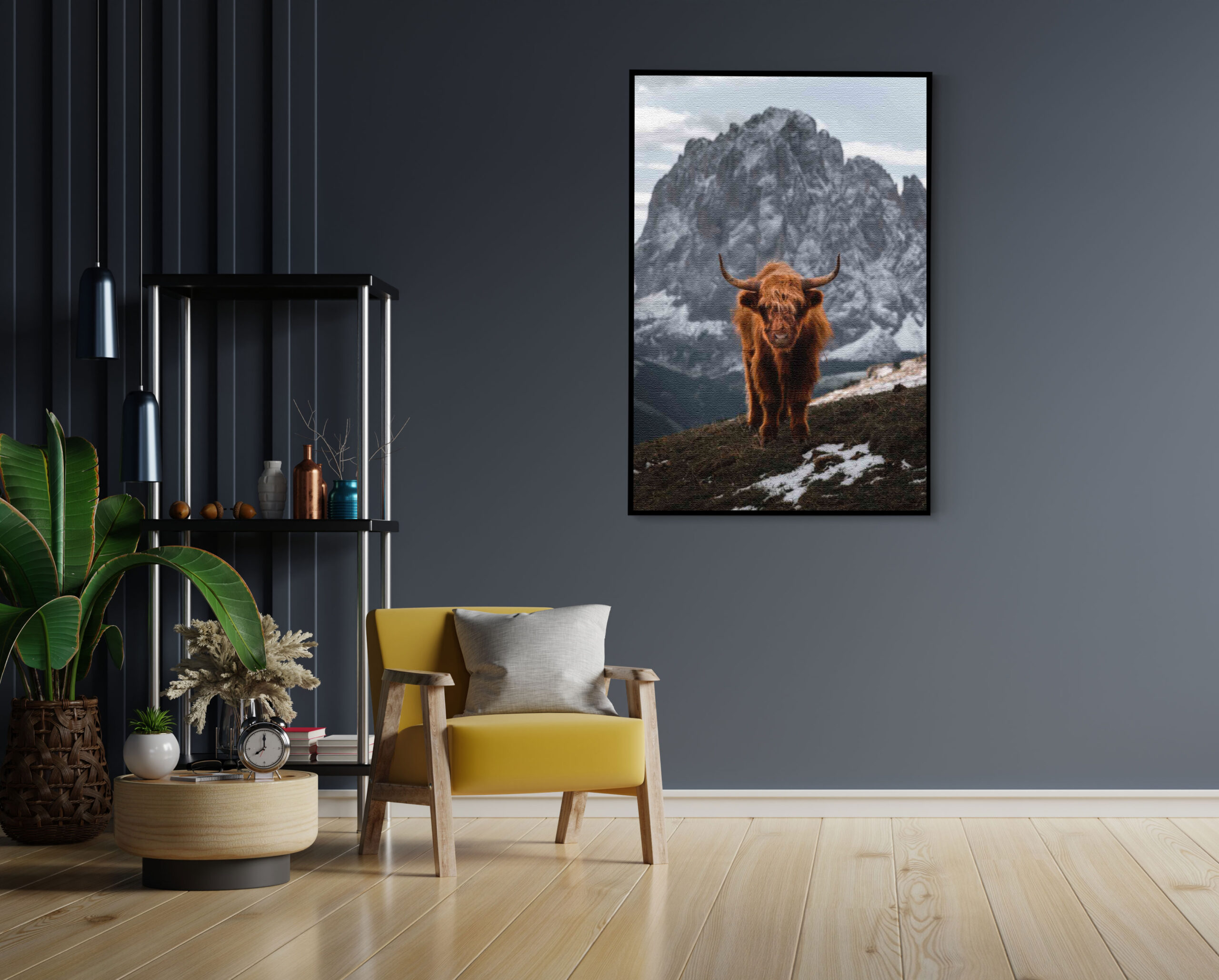 Akoestisch Schilderij Bizon Van Het Gebergten Rechthoek Verticaal Template 50 70 Verticaal dieren 71 1 scaled 1