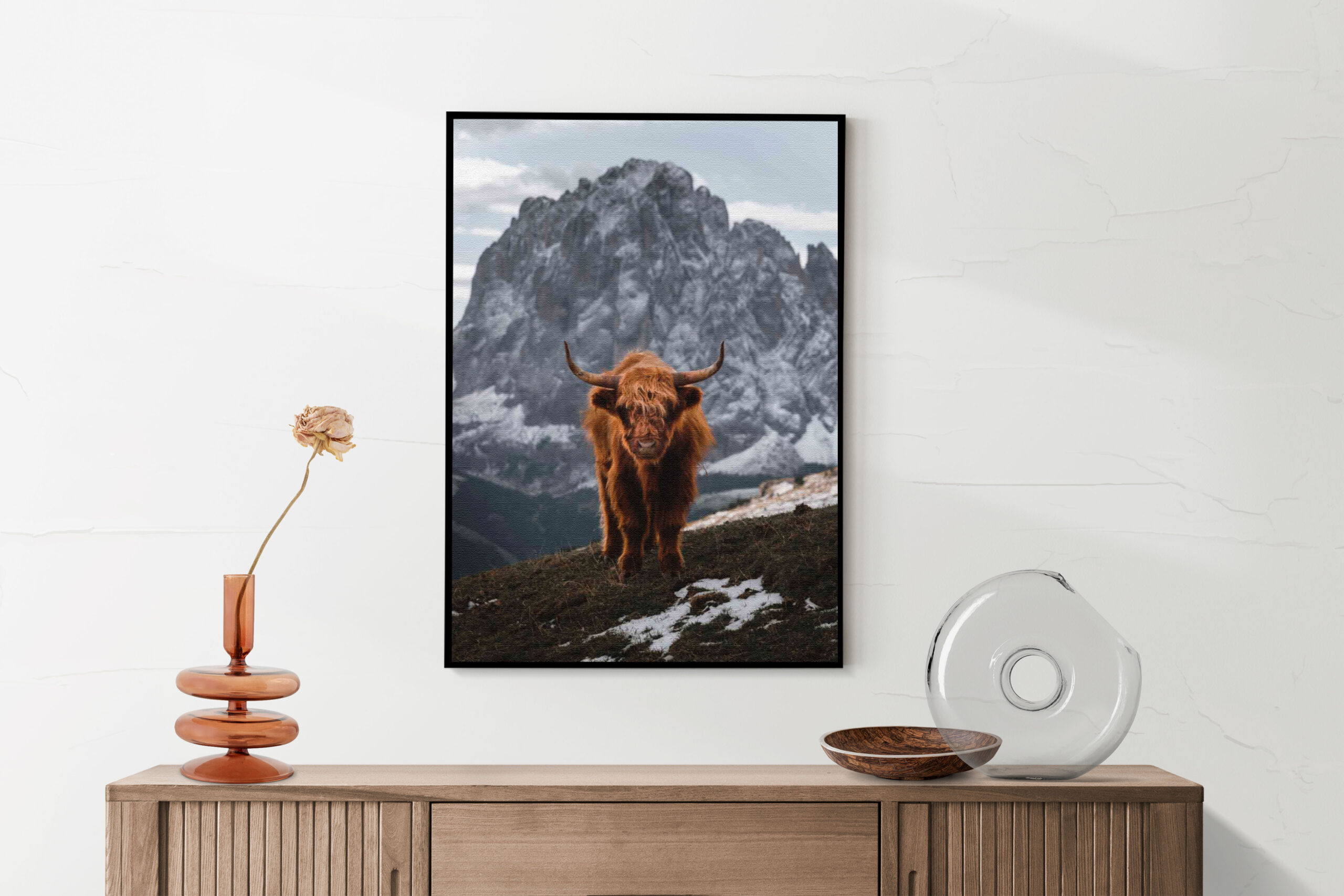 Akoestisch Schilderij Bizon Van Het Gebergten Rechthoek Verticaal Template 50 70 Verticaal dieren 71 2 scaled 1