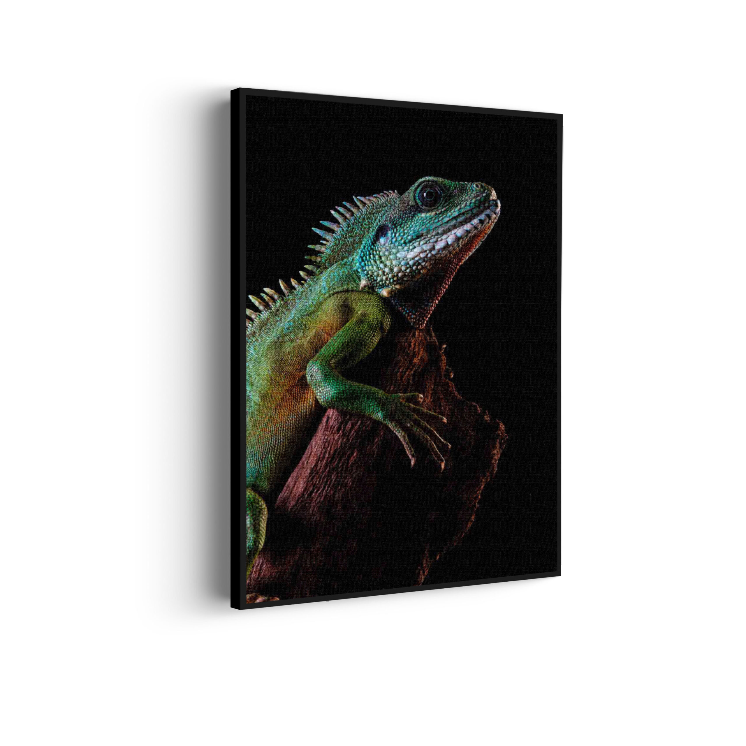 Akoestisch Schilderij De Groene Kameleon Rechthoek Verticaal Template 50 70 Verticaal dieren 73 scaled 1