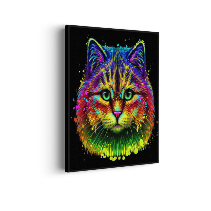 Akoestisch Schilderij Colored Cat Rechthoek Verticaal Template 50 70 Verticaal dieren 76 scaled 1