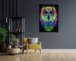 Akoestisch Schilderij Colored Owl 01 Rechthoek Verticaal Template 50 70 Verticaal dieren 82 1 scaled 1