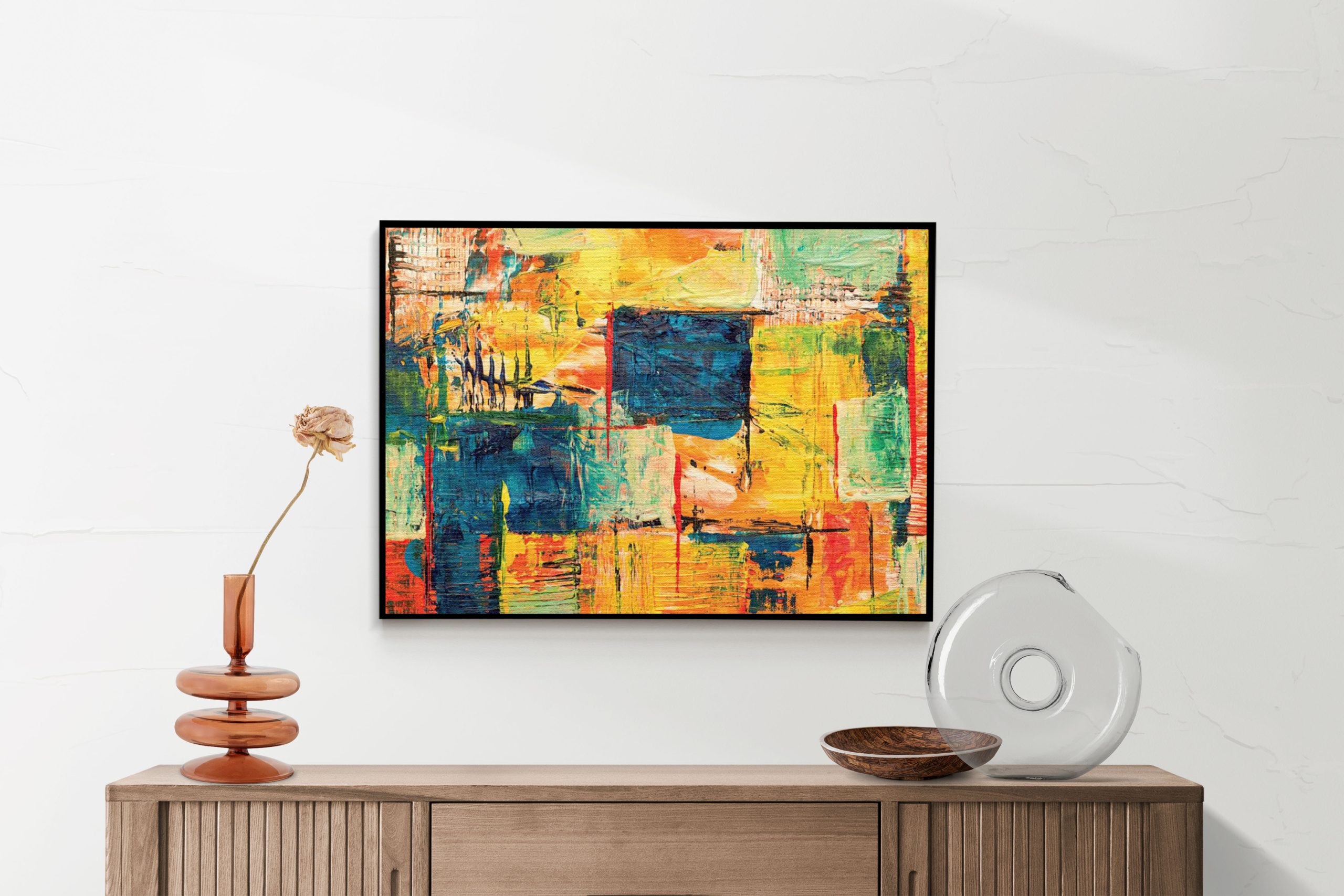 Akoestisch Schilderij Kunst Mondriaan Stijl Kleurrijk Rechthoek Horizontaal Template 50 70 horizontaal abstract 103 2 scaled 1