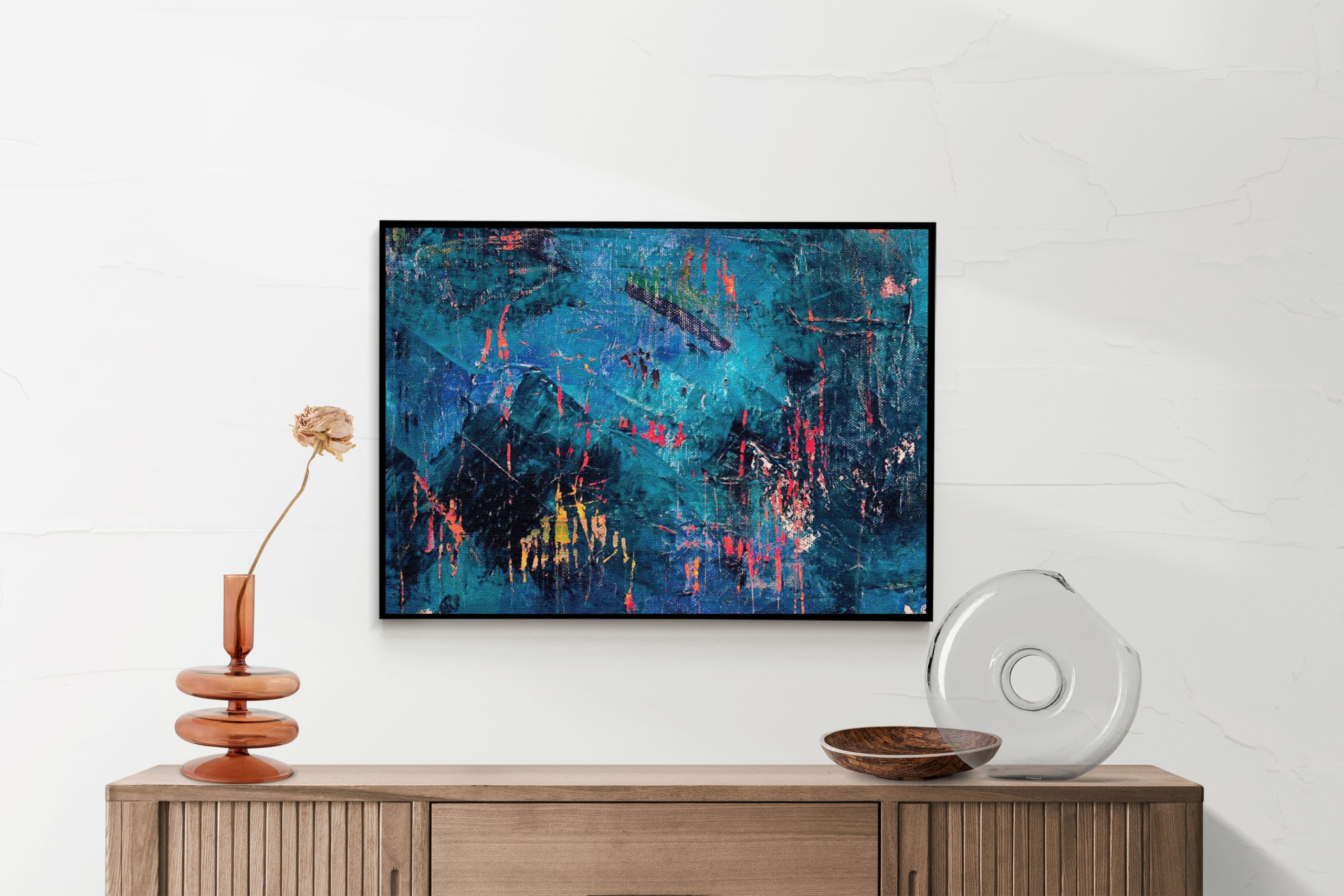 Akoestisch Schilderij Scandinavisch Wit met Goudkleurig Element Rechthoek Horizontaal Template 50 70 horizontaal abstract 15 2 scaled 1
