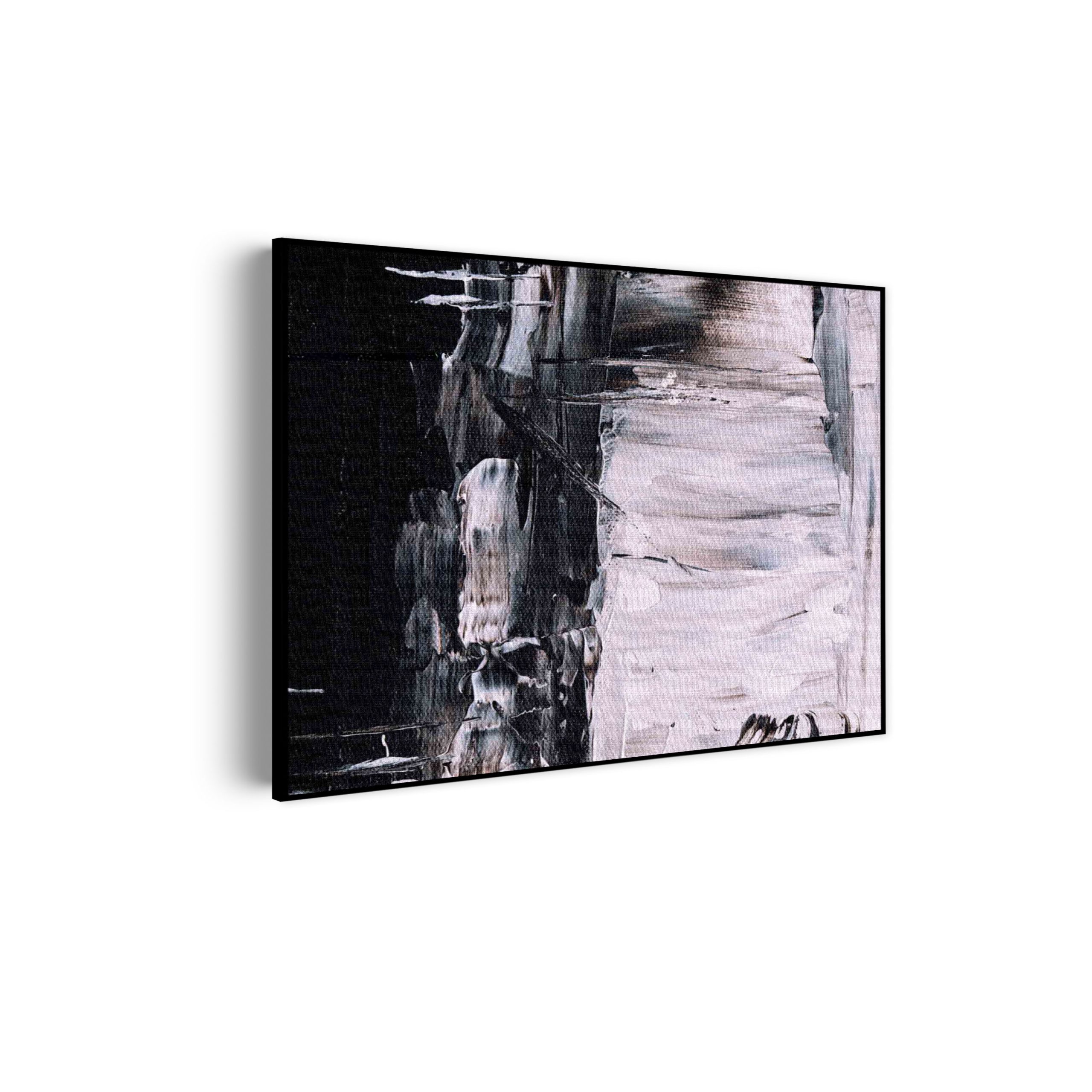 Akoestisch Schilderij Zwart wit schilderwerk Rechthoek Horizontaal Template 50 70 horizontaal abstract 17 scaled 1