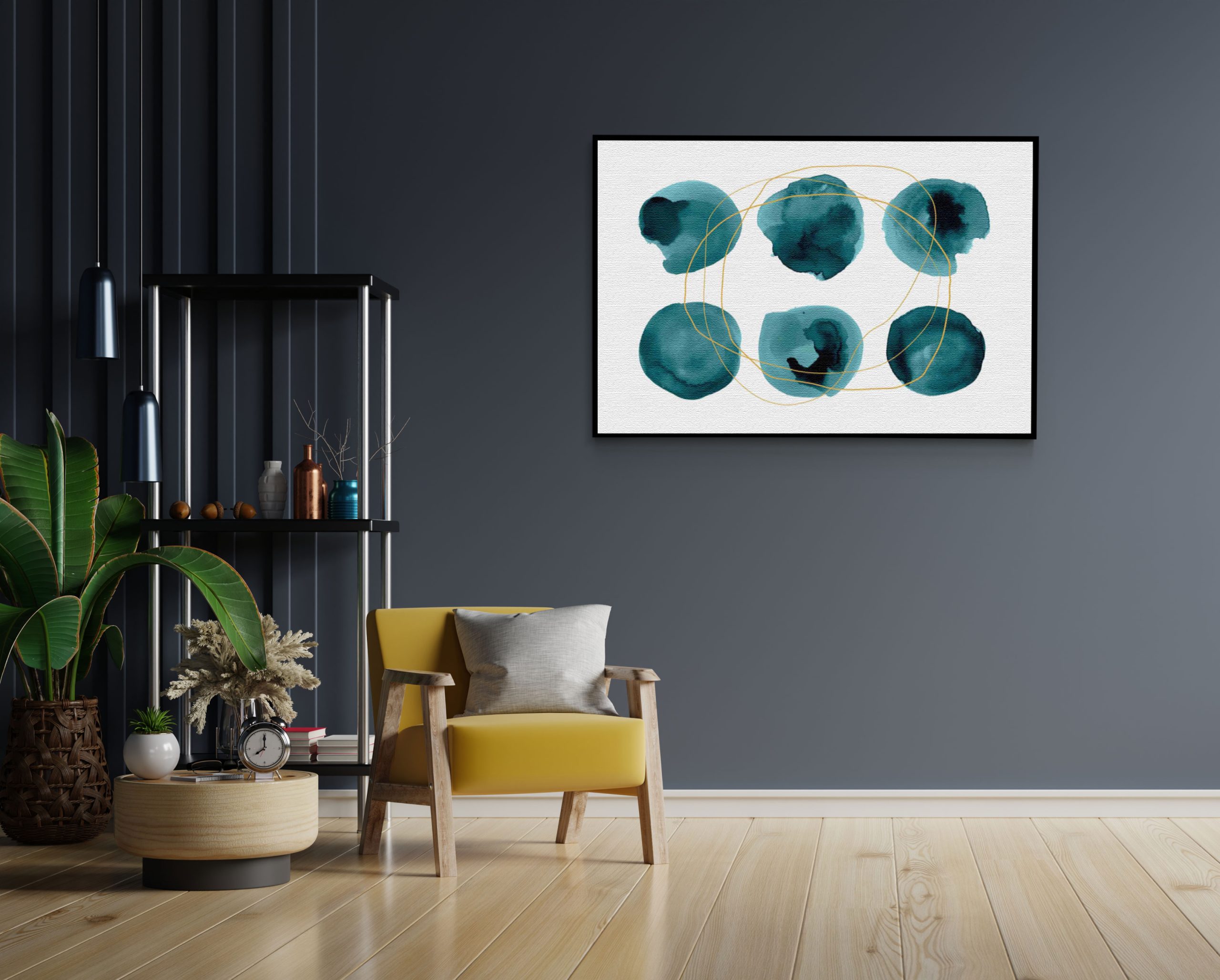 Akoestisch Schilderij Scandinavisch Rond Patroon Groen Rechthoek Horizontaal Template 50 70 horizontaal abstract 29 1 scaled 1