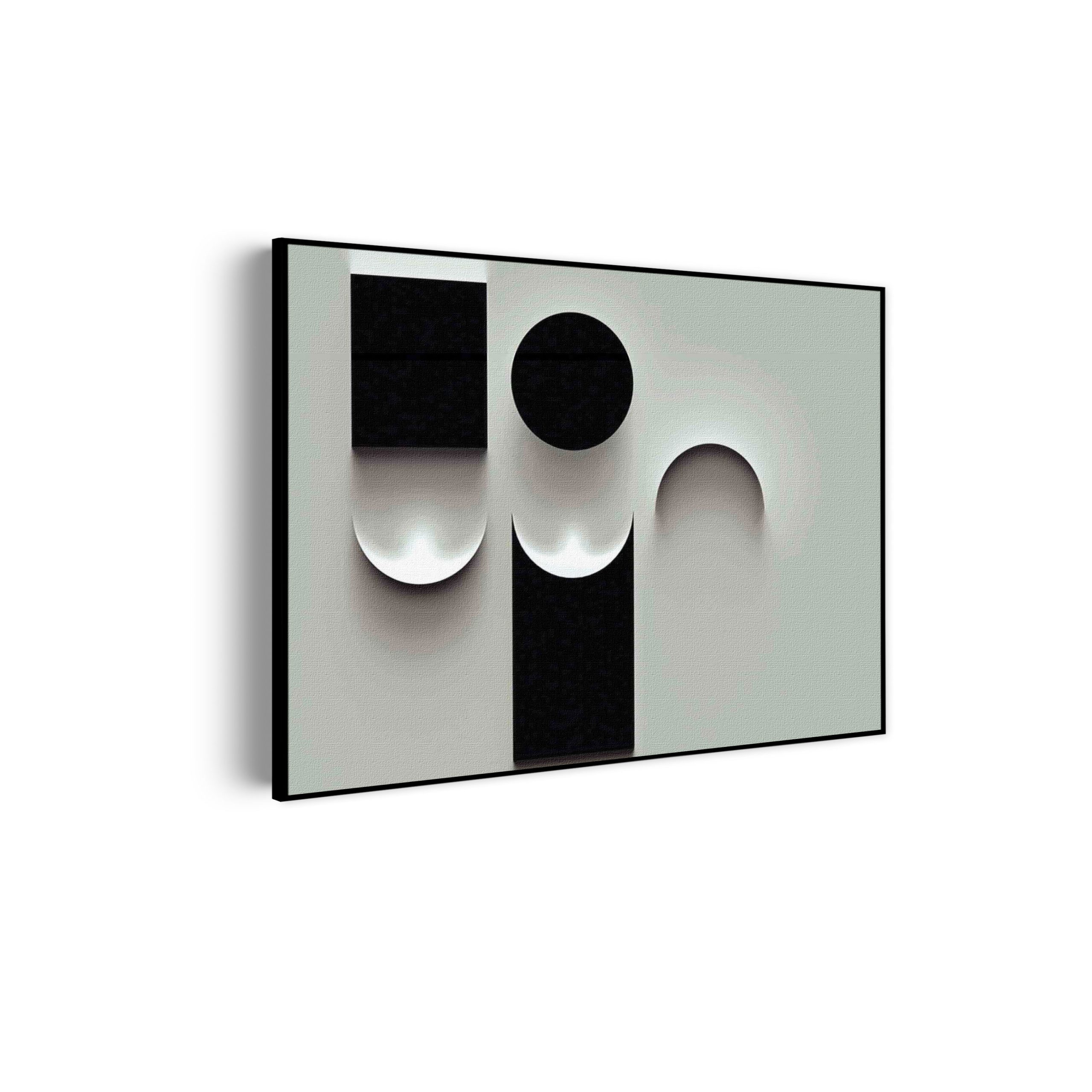 Akoestisch Schilderij Scandinavisch Wit met Zwart Element 02 Rechthoek Horizontaal Template 50 70 horizontaal abstract 62 scaled 1