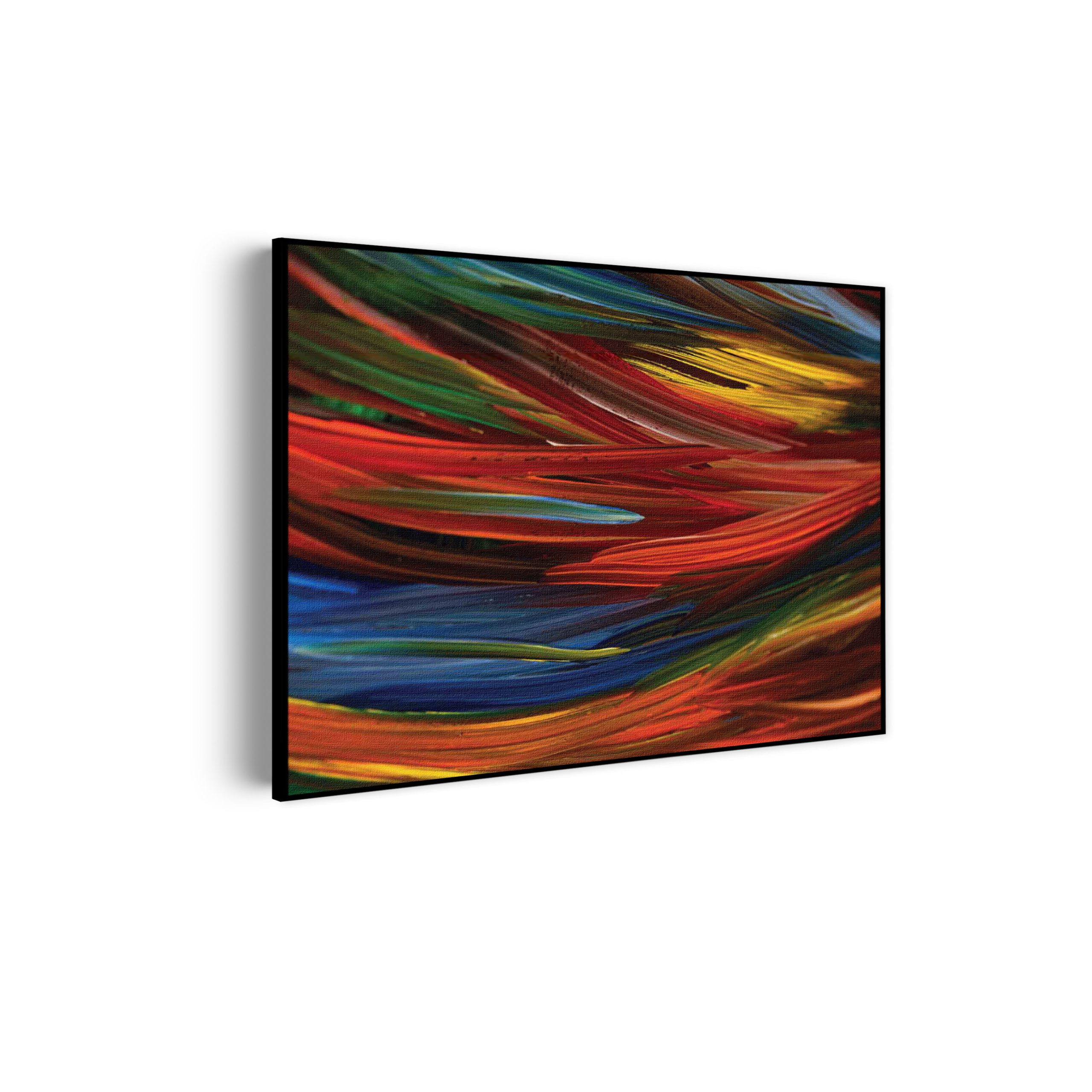 Akoestisch Schilderij Geschilderde Strepen Kleurrijk Rechthoek Horizontaal Template 50 70 horizontaal abstract 75 scaled 1