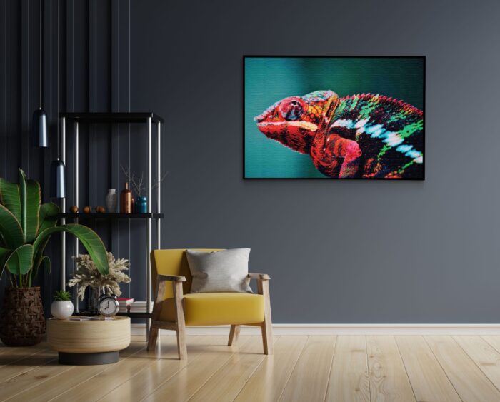 Akoestisch Schilderij Kameleon Kleurrijk Rechthoek Horizontaal Template 50 70 horizontaal dieren 10 1 scaled 1