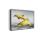 Akoestisch Schilderij Springende Dolfijnen Goud 01 Rechthoek Horizontaal Template 50 70 horizontaal dieren 2 scaled 1