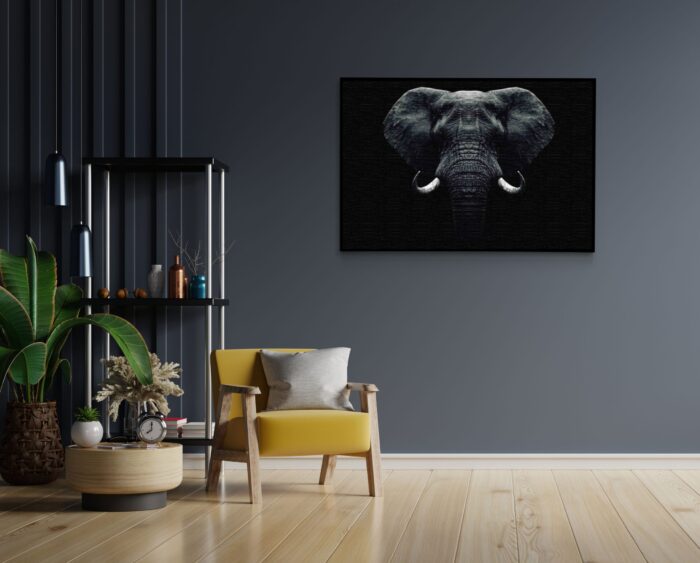 Akoestisch Schilderij Olifant Zwart Wit Rechthoek Horizontaal Template 50 70 horizontaal dieren 56 1 scaled 1