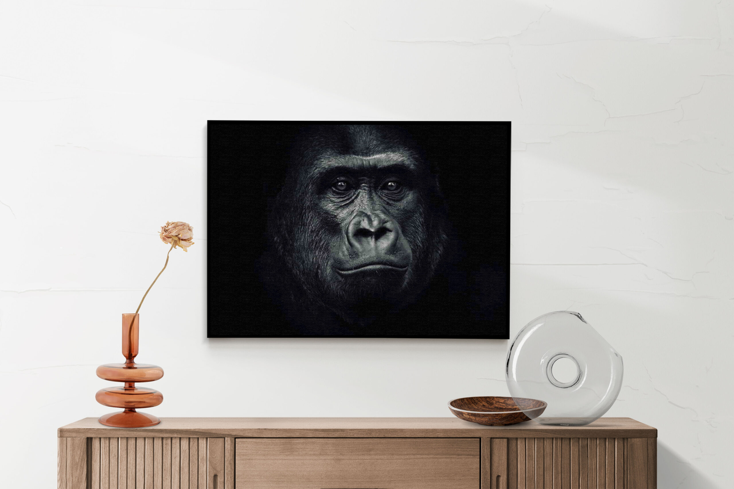 Akoestisch Schilderij De Gorilla Aap Rechthoek Horizontaal Template 50 70 horizontaal dieren 61 2 scaled 1