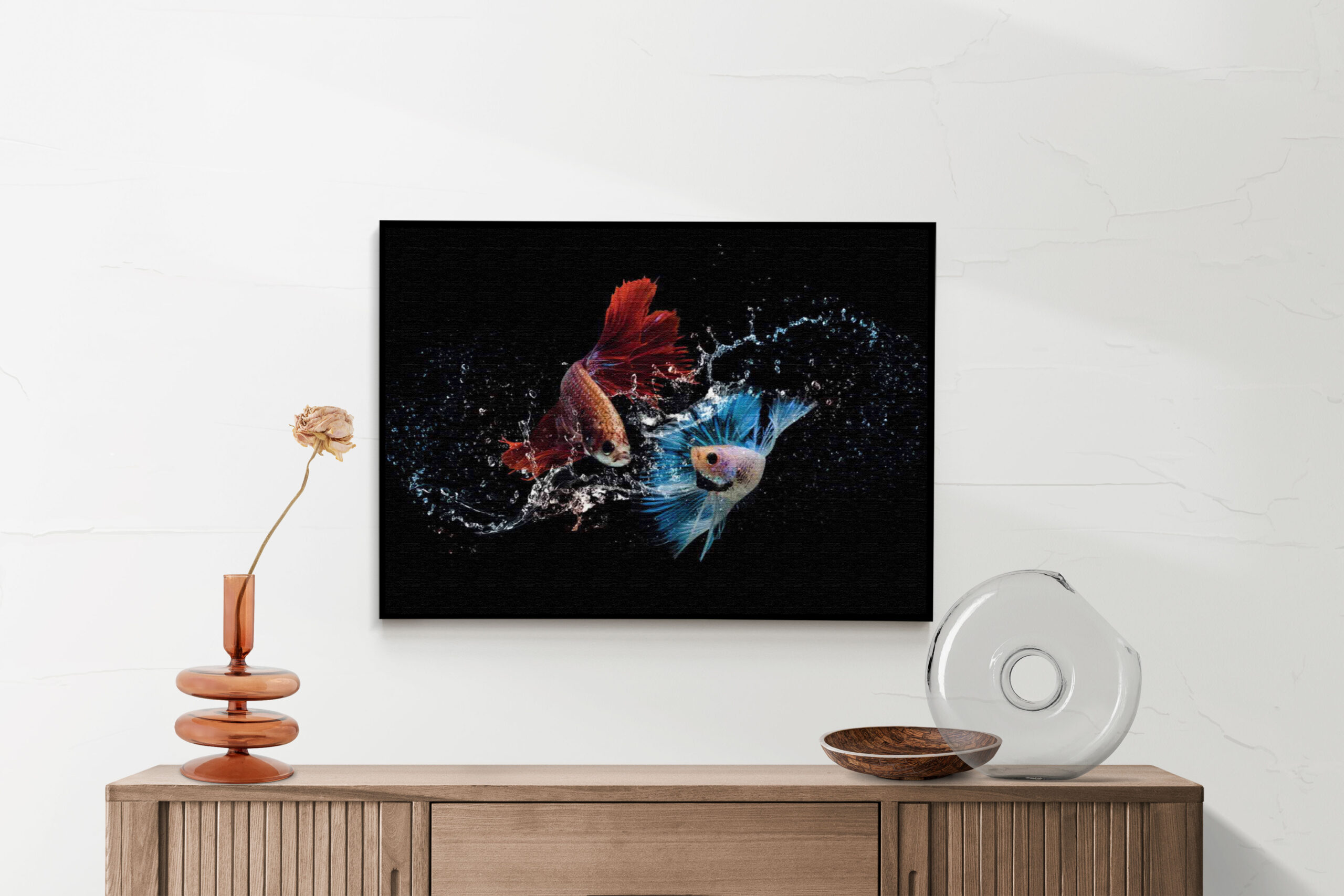 Akoestisch Schilderij Twain Betta Fishes Rechthoek Horizontaal Template 50 70 horizontaal dieren 68 2 scaled 1