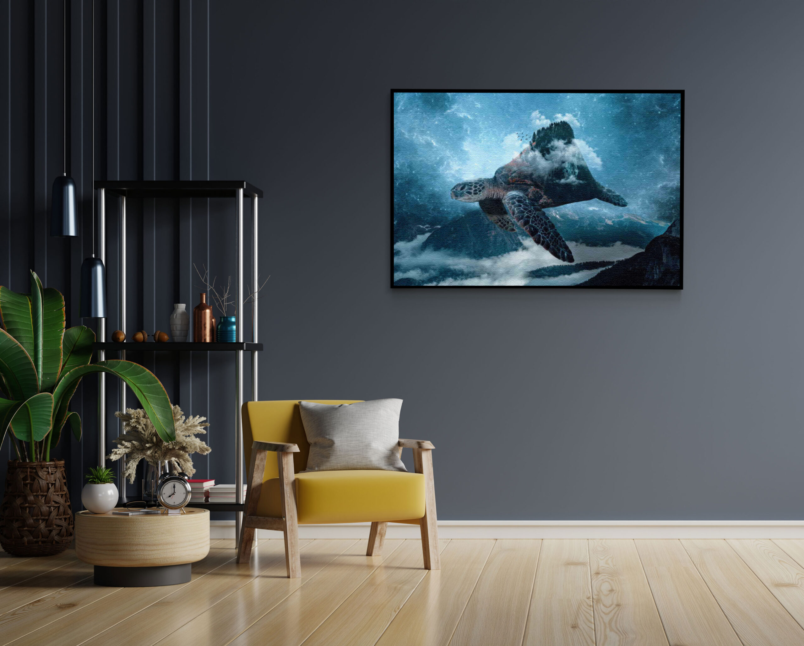 Akoestisch Schilderij De Vliegende Zeeschildpad Rechthoek Horizontaal Template 50 70 horizontaal dieren 70 1 scaled 1