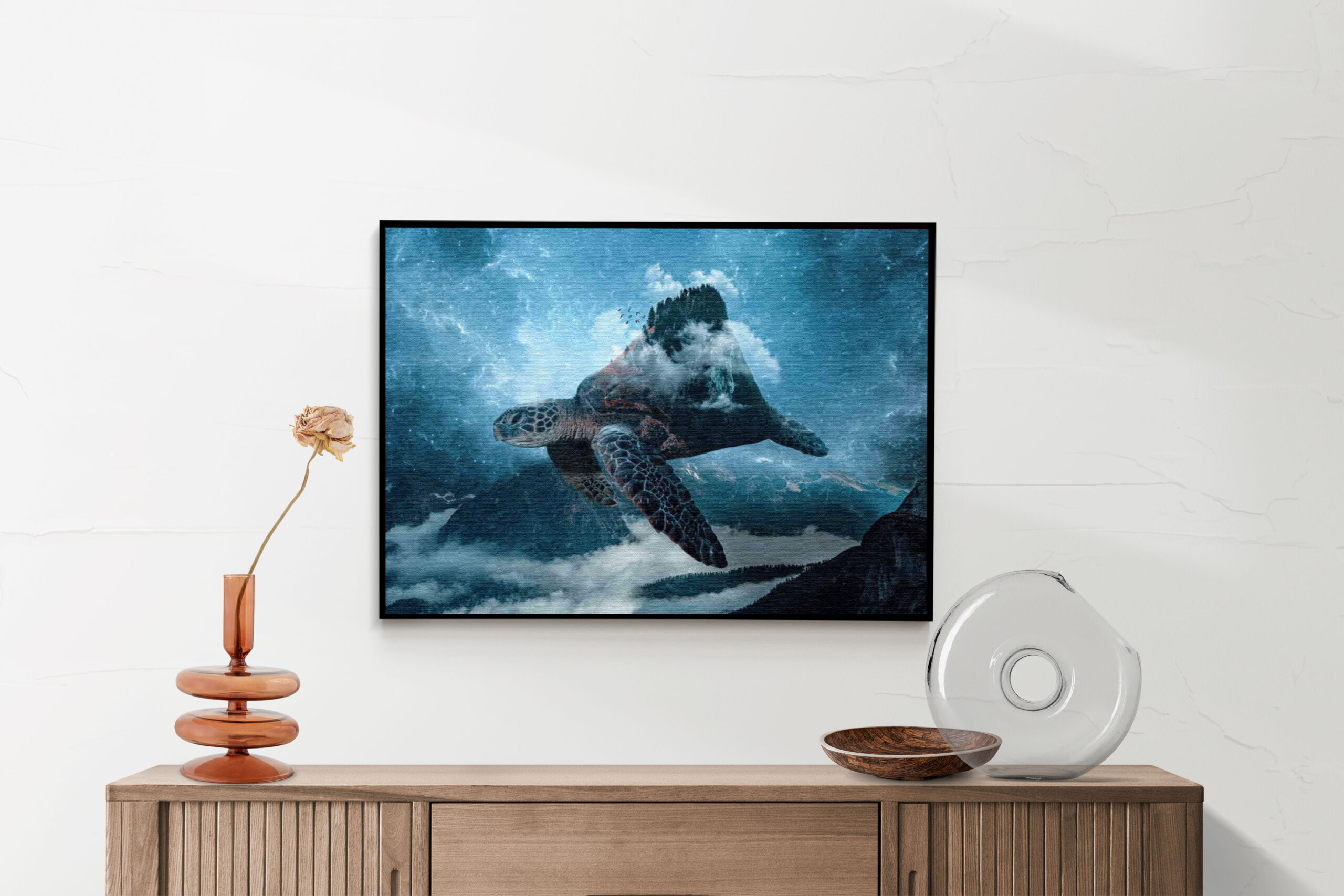 Akoestisch Schilderij De Vliegende Zeeschildpad Rechthoek Horizontaal Template 50 70 horizontaal dieren 70 2 scaled 1