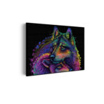 Akoestisch Schilderij Colored Wolves Rechthoek Horizontaal Template 50 70 horizontaal dieren 80 scaled 1