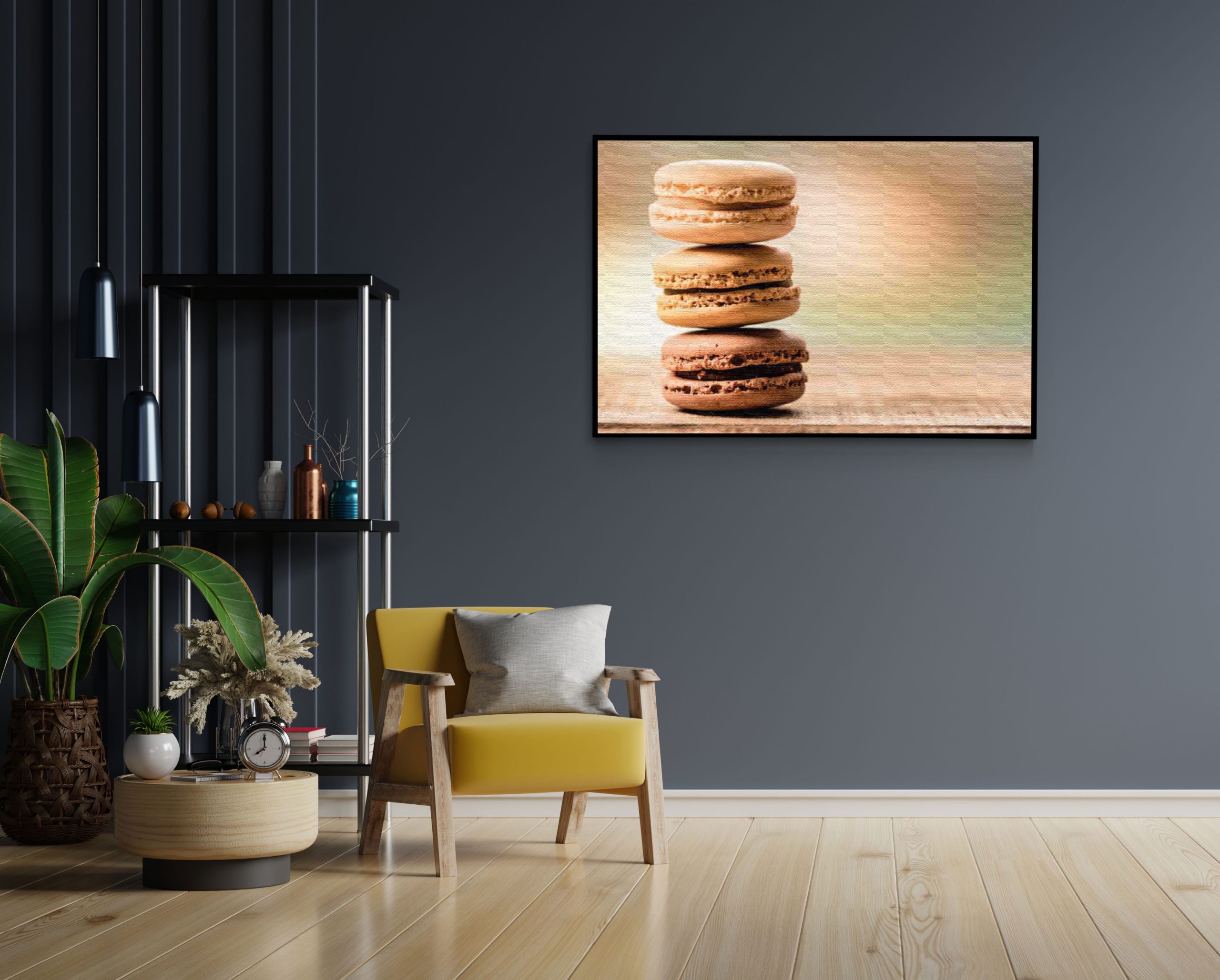 Akoestisch Schilderij Macarons Beige Tinten 02 Rechthoek Horizontaal Template 50 70 horizontaal eten en drinken 31 1 scaled 1