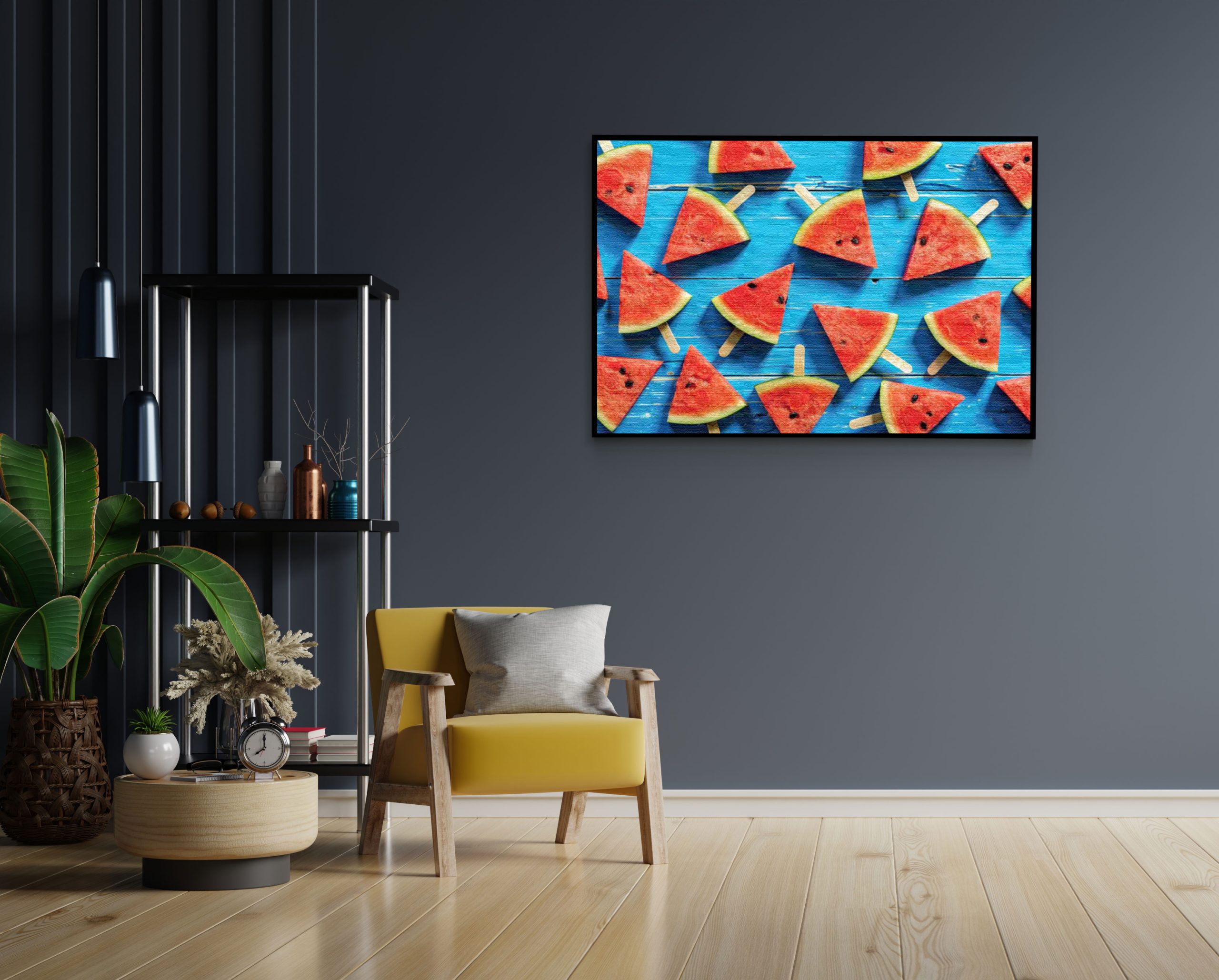 Akoestisch Schilderij Watermeloen Ijsjes Rechthoek Horizontaal Template 50 70 horizontaal eten en drinken 39 1 scaled 1