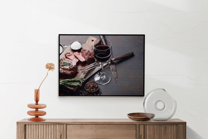 Akoestisch Schilderij Beef met Rode Wijn Rechthoek Horizontaal Template 50 70 horizontaal eten en drinken 47 2 scaled 1