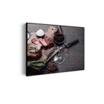 Akoestisch Schilderij Beef met Rode Wijn Rechthoek Horizontaal Template 50 70 horizontaal eten en drinken 47 scaled 1
