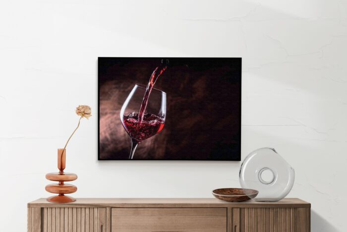 Akoestisch Schilderij Glas Rode wijn 02 Rechthoek Horizontaal Template 50 70 horizontaal eten en drinken 51 2 scaled 1