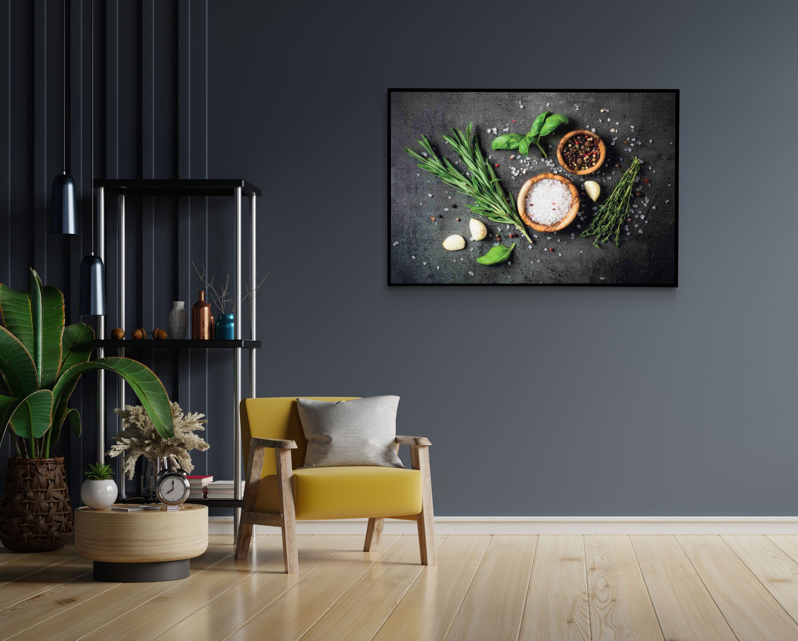 Akoestisch Schilderij Specerijen met Groen Rechthoek Horizontaal Template 50 70 horizontaal eten en drinken 63 1 scaled 1