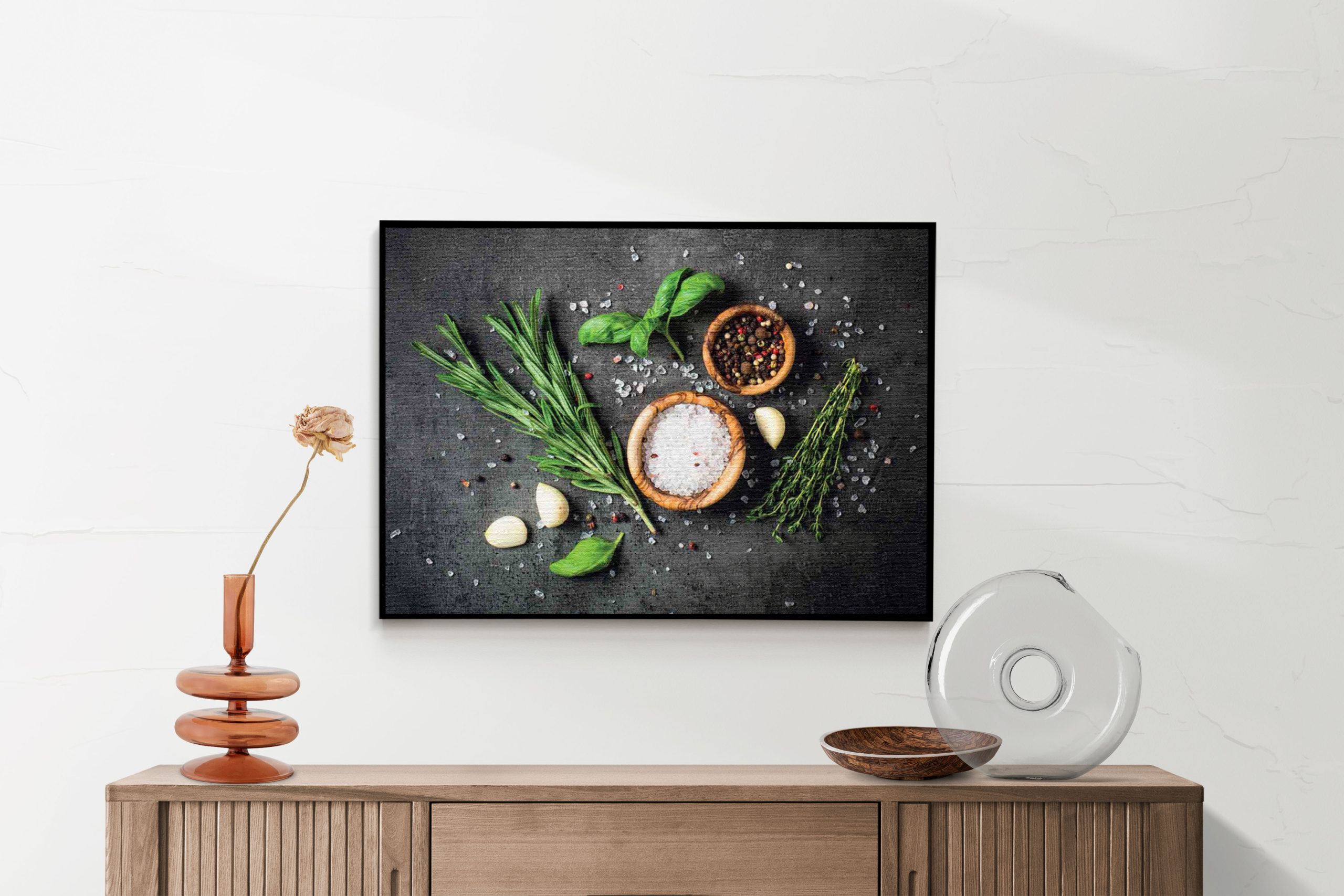 Akoestisch Schilderij Specerijen met Groen Rechthoek Horizontaal Template 50 70 horizontaal eten en drinken 63 2 scaled 1