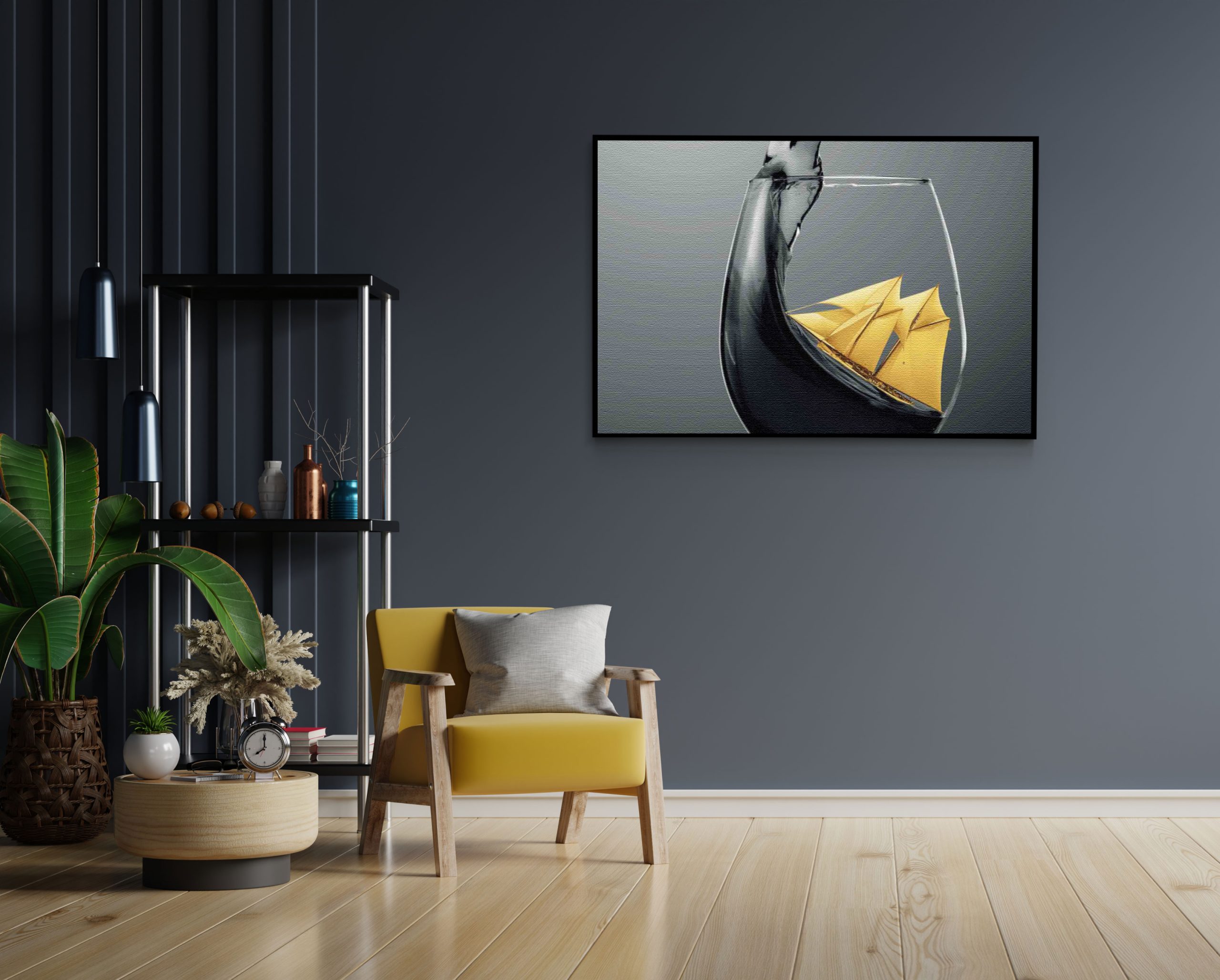 Akoestisch Schilderij Sailing Wine 01 Rechthoek Horizontaal Template 50 70 horizontaal eten en drinken 80 1 scaled 1