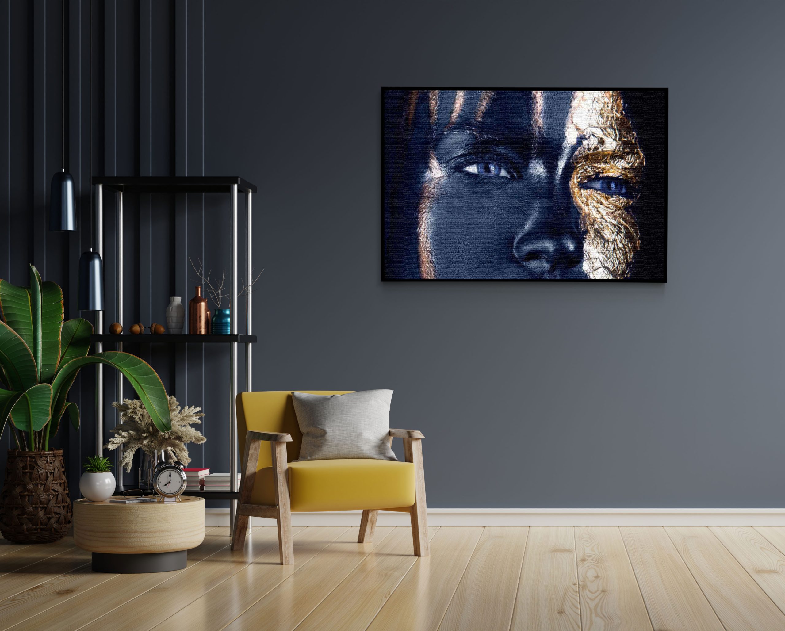 Akoestisch Schilderij Golden Whoman 05 Rechthoek Horizontaal Template 50 70 horizontaal lifestyle 16 1 scaled 1