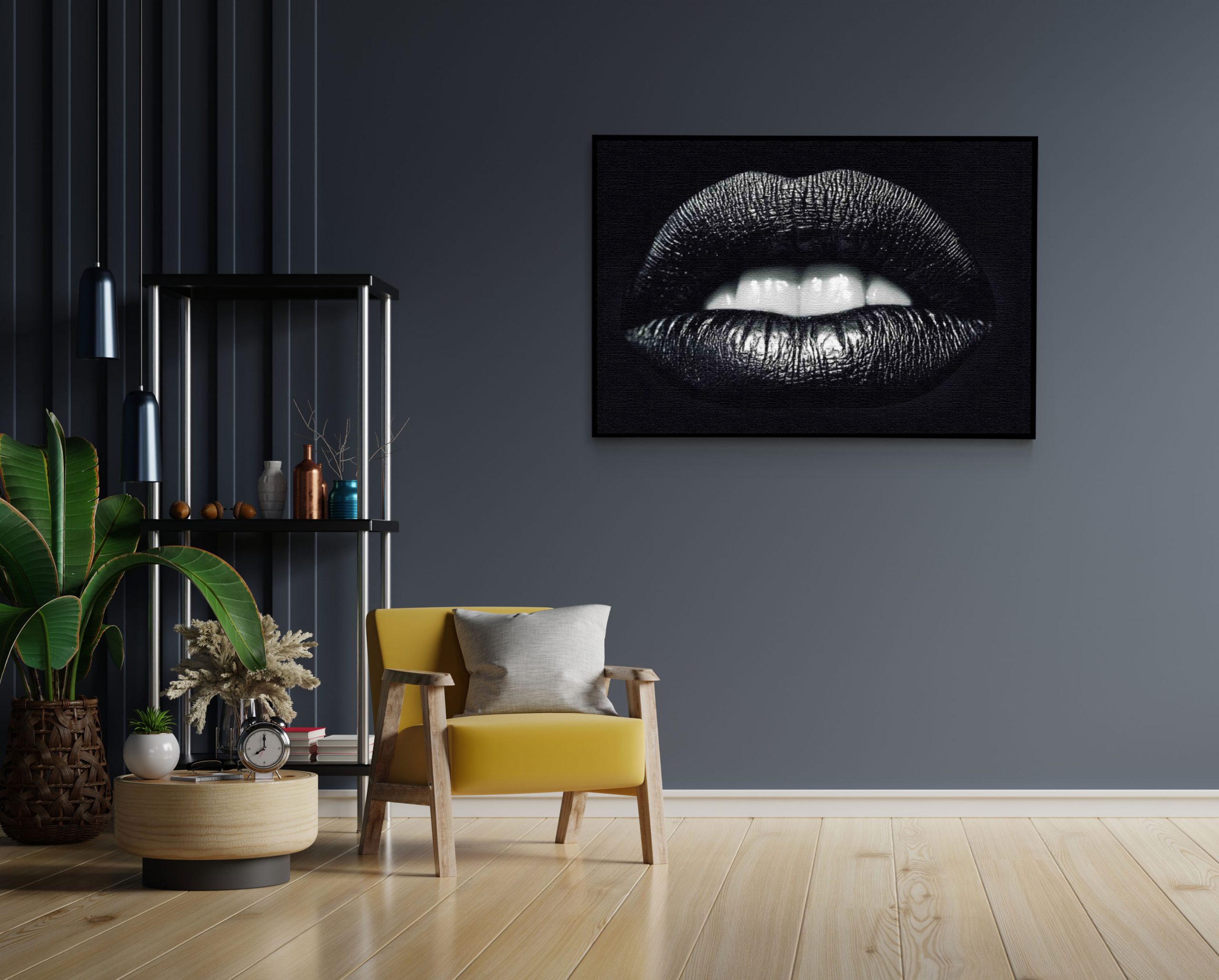 Akoestisch Schilderij Silver Lips Rechthoek Horizontaal Template 50 70 horizontaal lifestyle 4 2 scaled 1