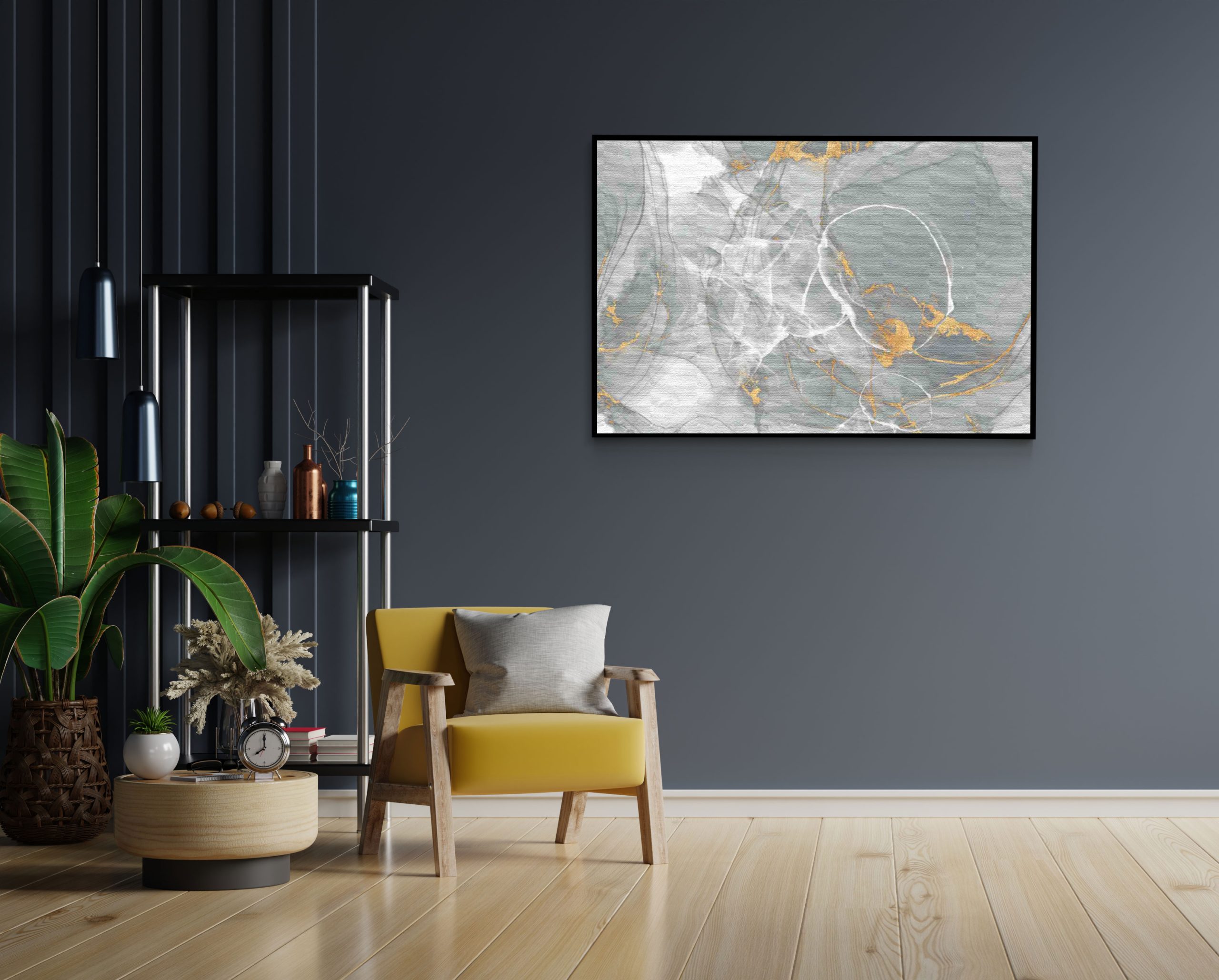 Akoestisch Schilderij Abstract Marmer Look Grijs met Goud 06 Rechthoek Horizontaal Template 50 70 horizontaal marmer 17 1 scaled 1