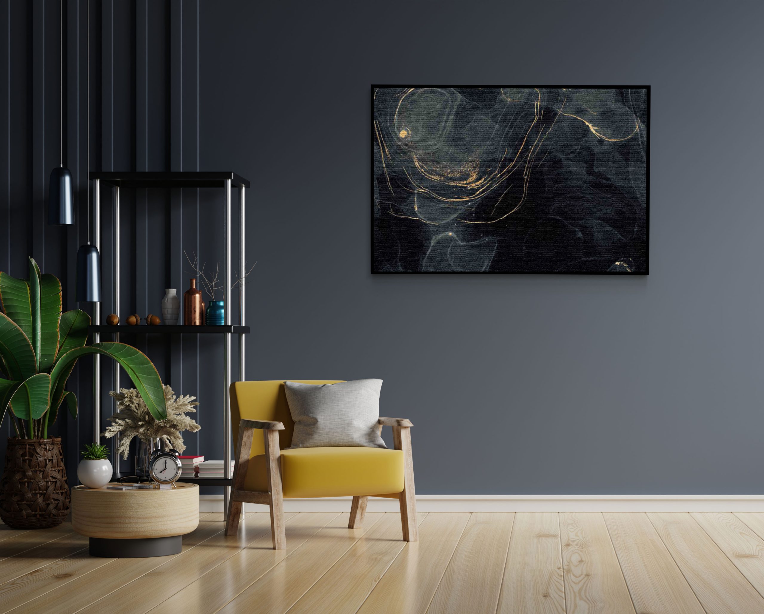 Akoestisch Schilderij Abstract Marmer Look Zwart met Goud 01 Rechthoek Horizontaal Template 50 70 horizontaal marmer 8 1 scaled 1