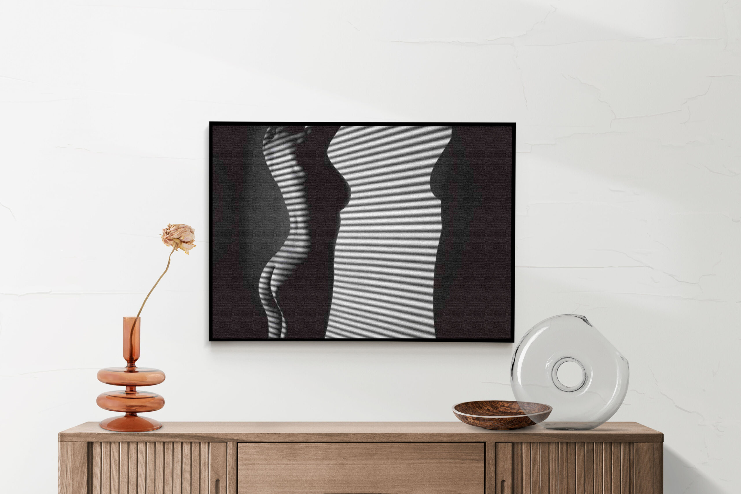 Akoestisch Schilderij Blote Vrouw Achter Jaloezie 01 Rechthoek Horizontaal Template 50 70 horizontaal mensen 32 2 scaled 1