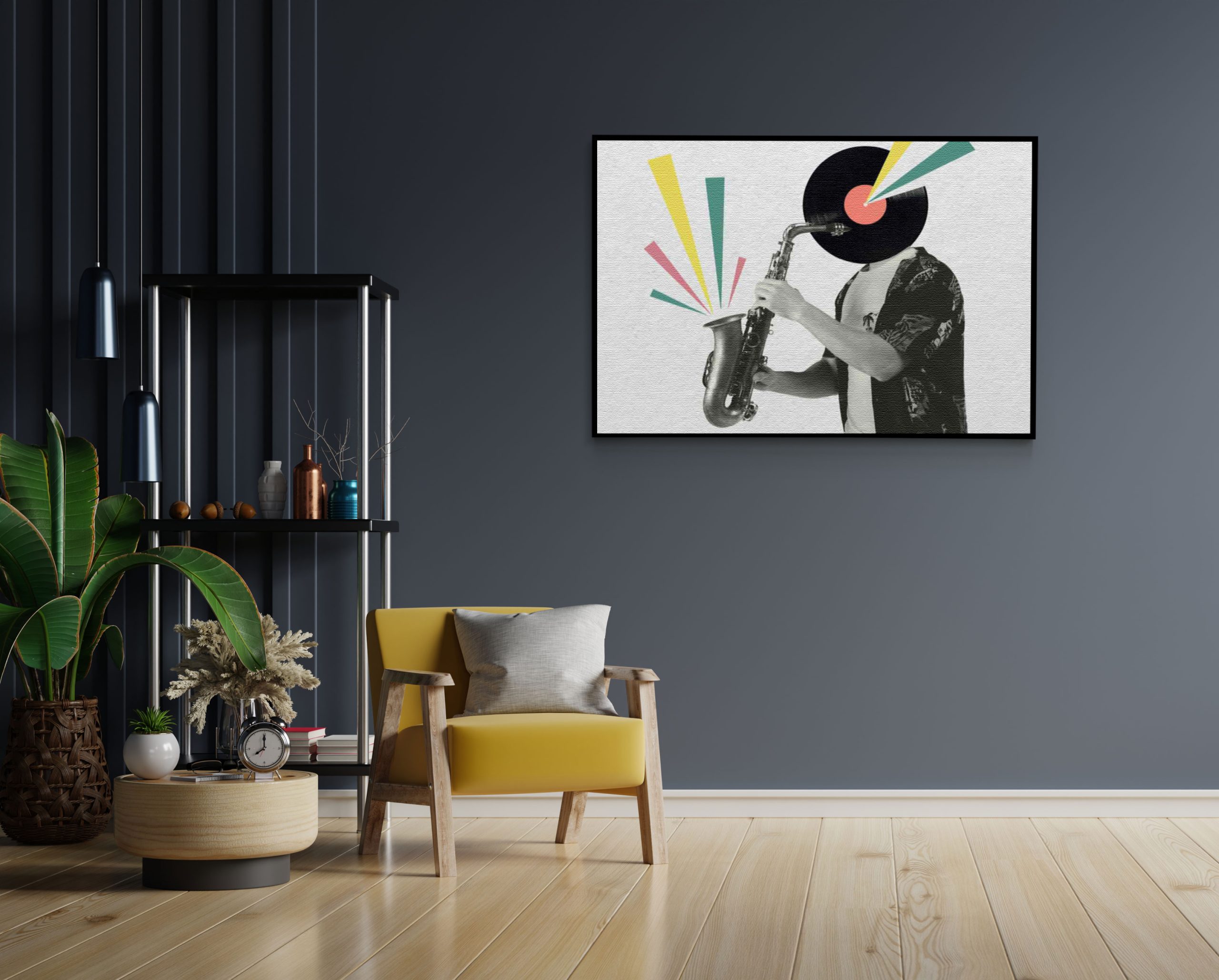 Akoestisch Schilderij De saxofoon Rechthoek Horizontaal Template 50 70 horizontaal muziek 11 2 scaled 1