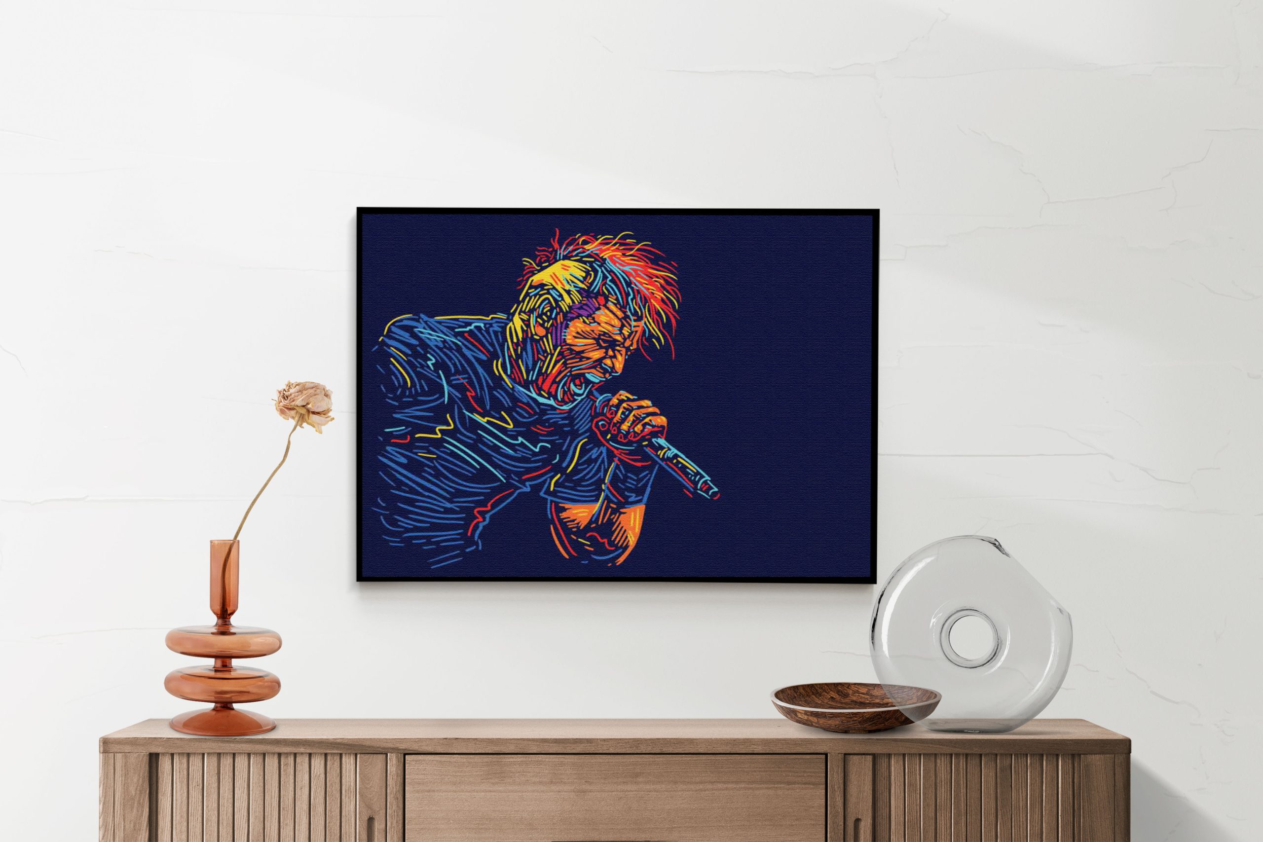 Akoestisch Schilderij Kleurrijke Zanger 03 Rechthoek Horizontaal Template 50 70 horizontaal muziek 18 2 scaled 1