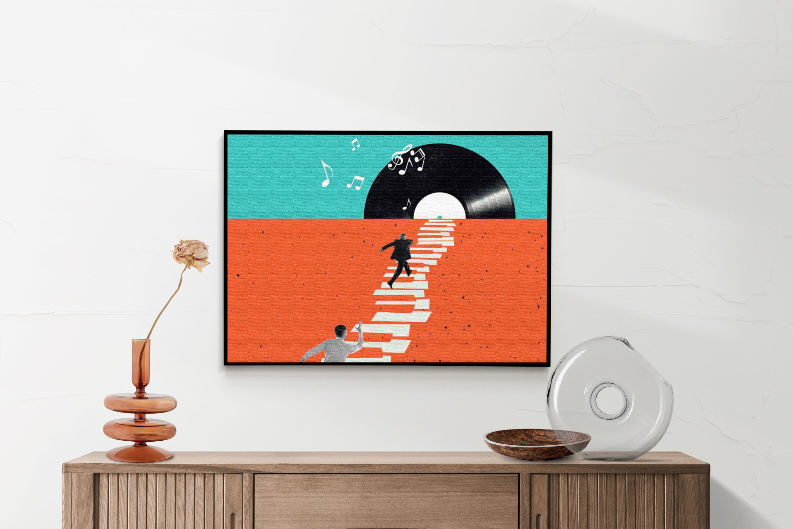 Akoestisch Schilderij The Piano Men Rechthoek Horizontaal Template 50 70 horizontaal muziek 4 2 scaled 1