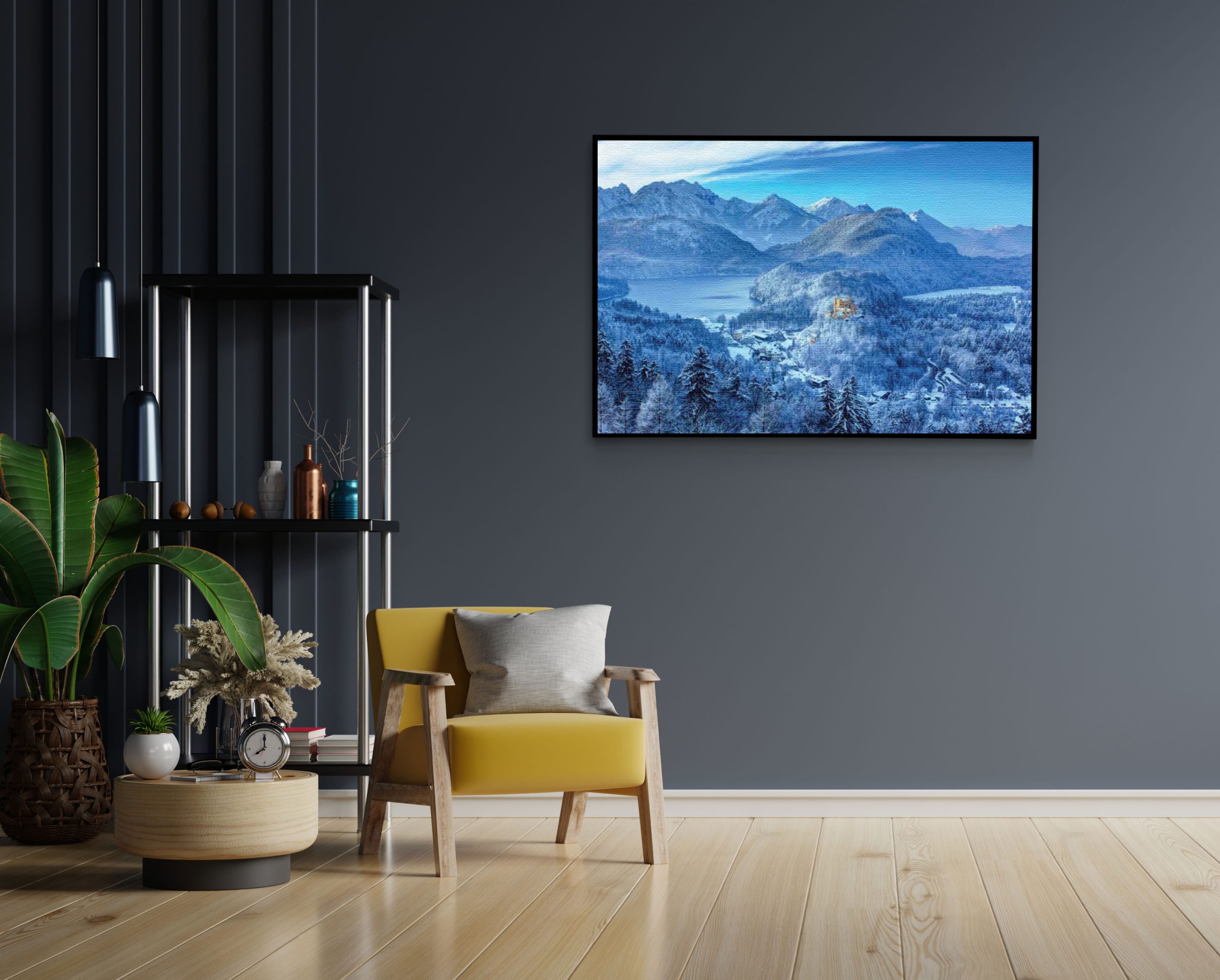 Akoestisch Schilderij De witte bergen Rechthoek Horizontaal Template 50 70 horizontaal natuur 40 1 scaled 1