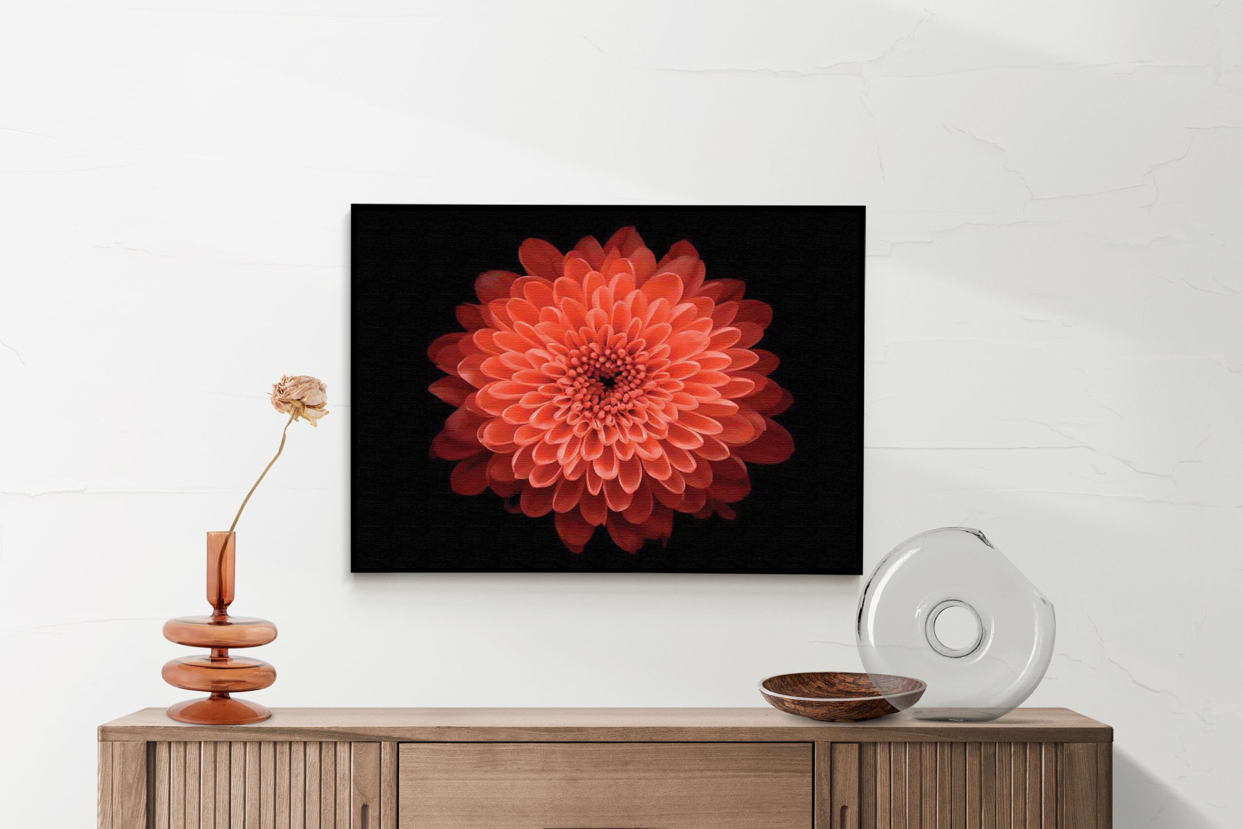 Akoestisch Schilderij Oranje Dahlia Rechthoek Horizontaal Template 50 70 horizontaal natuur 53 2 scaled 1