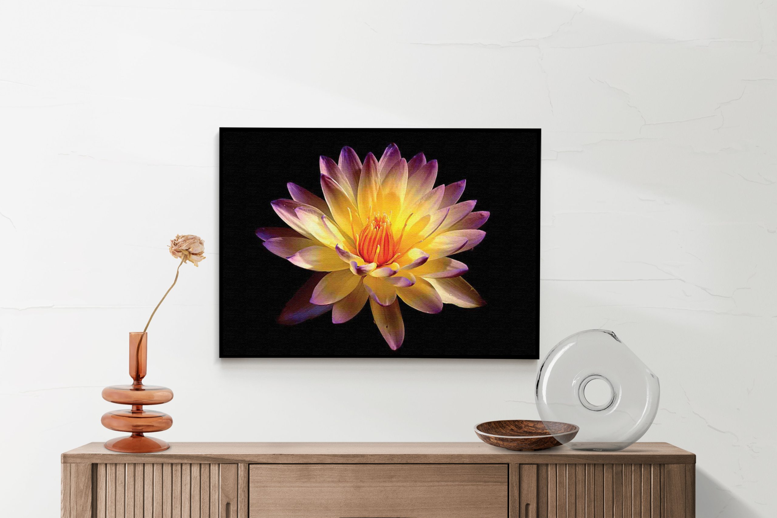 Akoestisch Schilderij Paarse Gele Dahlia Rechthoek Horizontaal Template 50 70 horizontaal natuur 60 2 scaled 1
