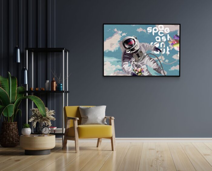 Akoestisch Schilderij Astronaut in de ruimte Rechthoek Horizontaal Template 50 70 horizontaal ruimtevaart 11 1 scaled 1