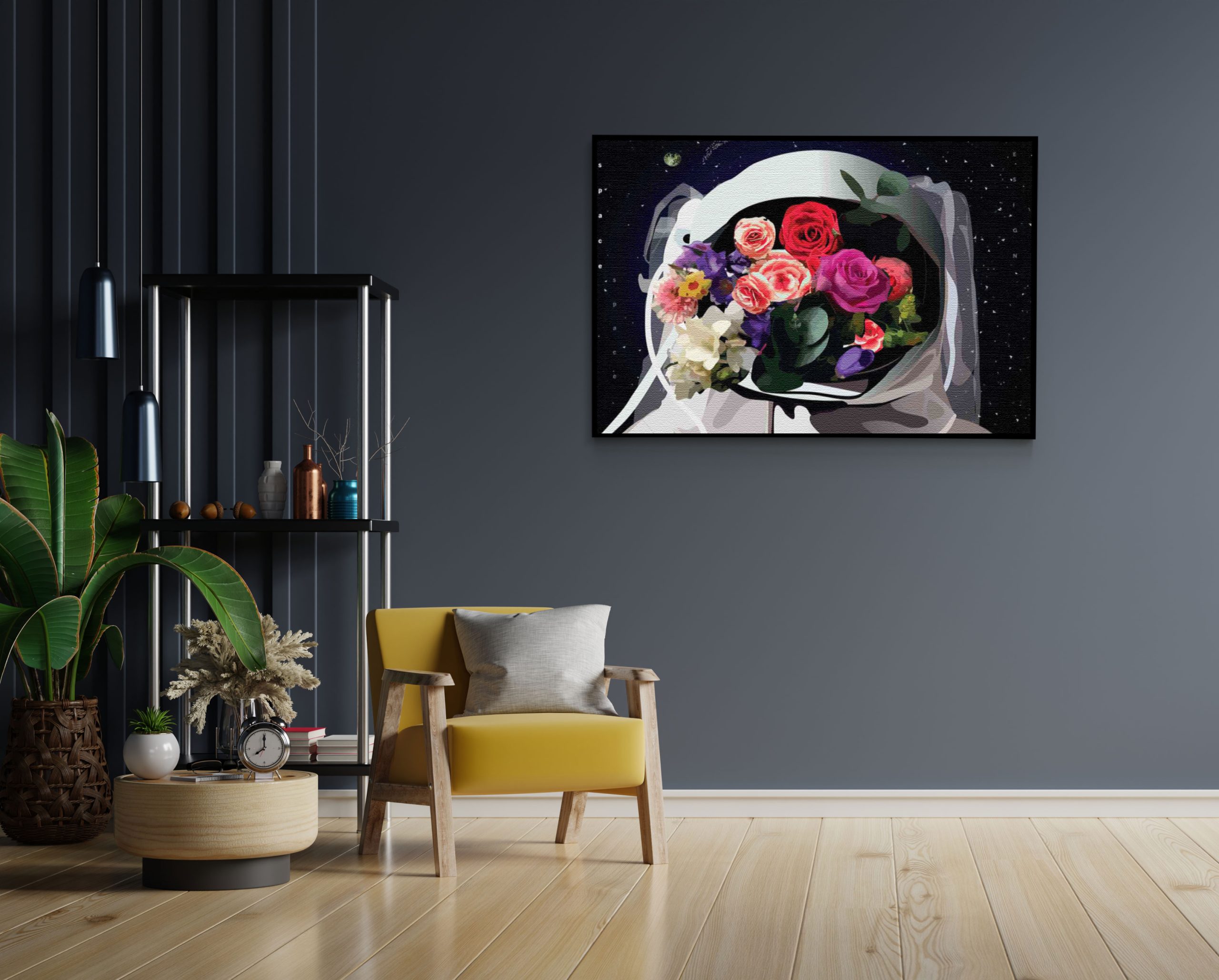 Akoestisch Schilderij The love astronaut Rechthoek Horizontaal Template 50 70 horizontaal ruimtevaart 12 1 scaled 1