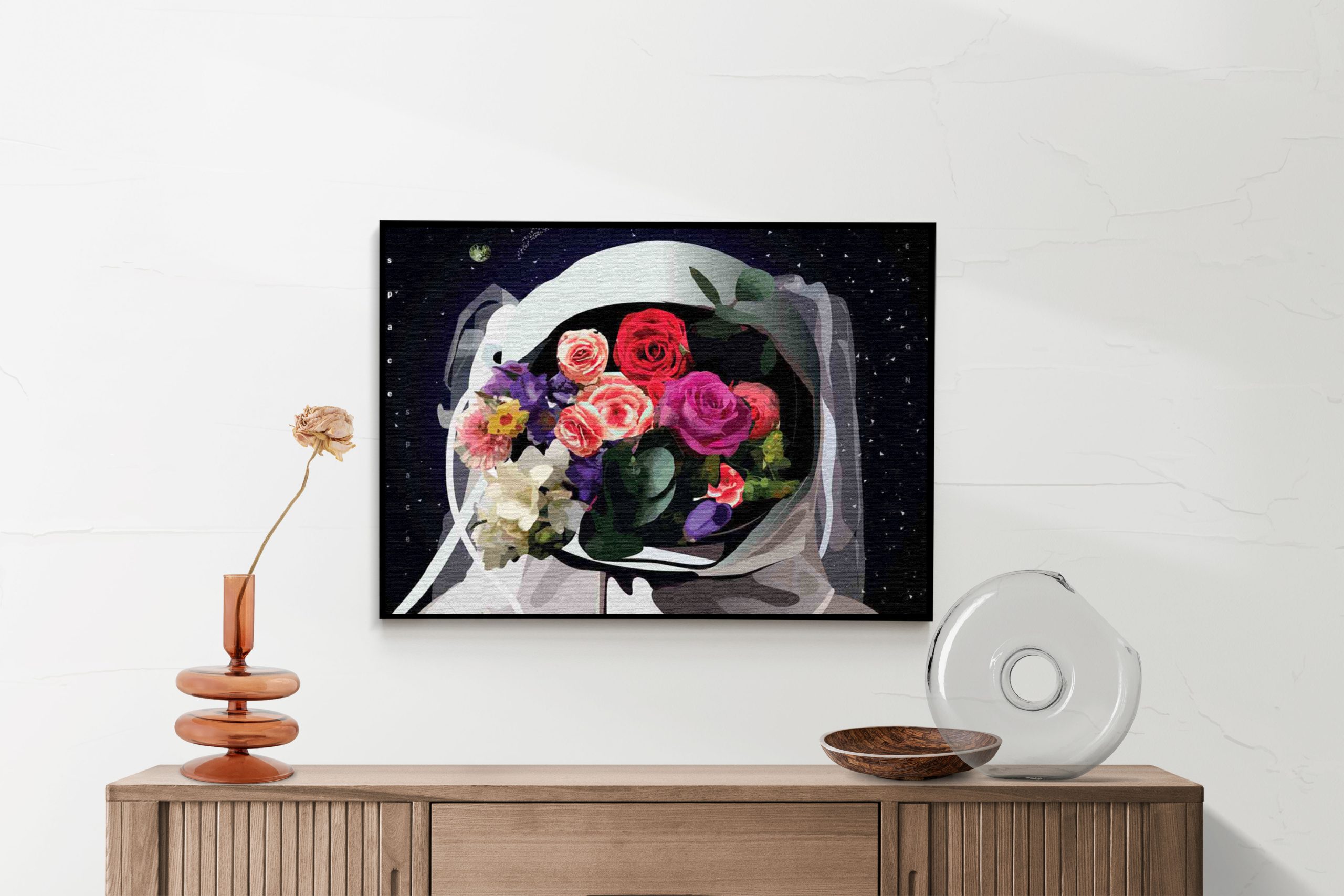 Akoestisch Schilderij The love astronaut Rechthoek Horizontaal Template 50 70 horizontaal ruimtevaart 12 2 scaled 1
